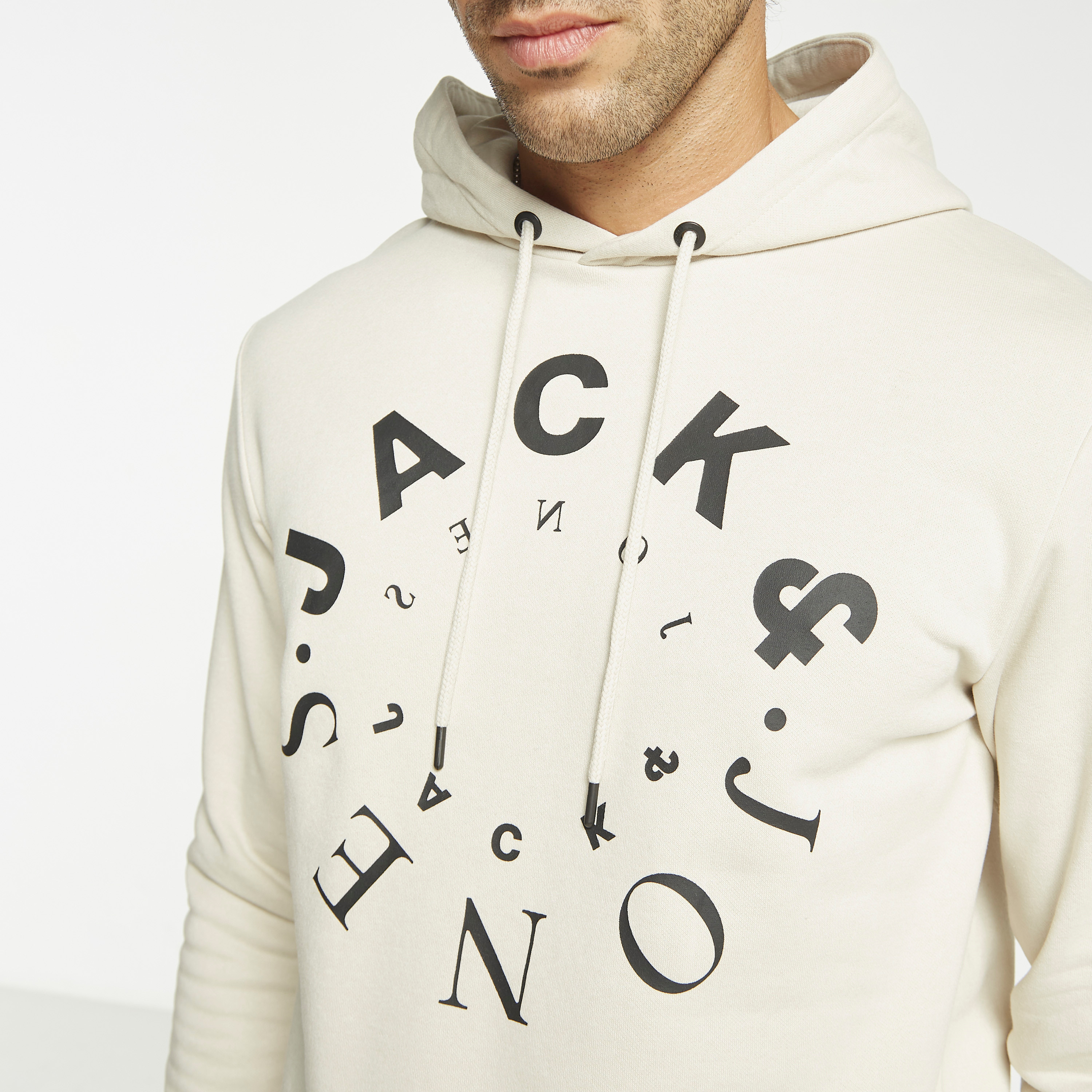 Jack & Jones Logo Hoodies with Drawstring Cord-men-winterwear-hoodiesandsweatshirts-image-4