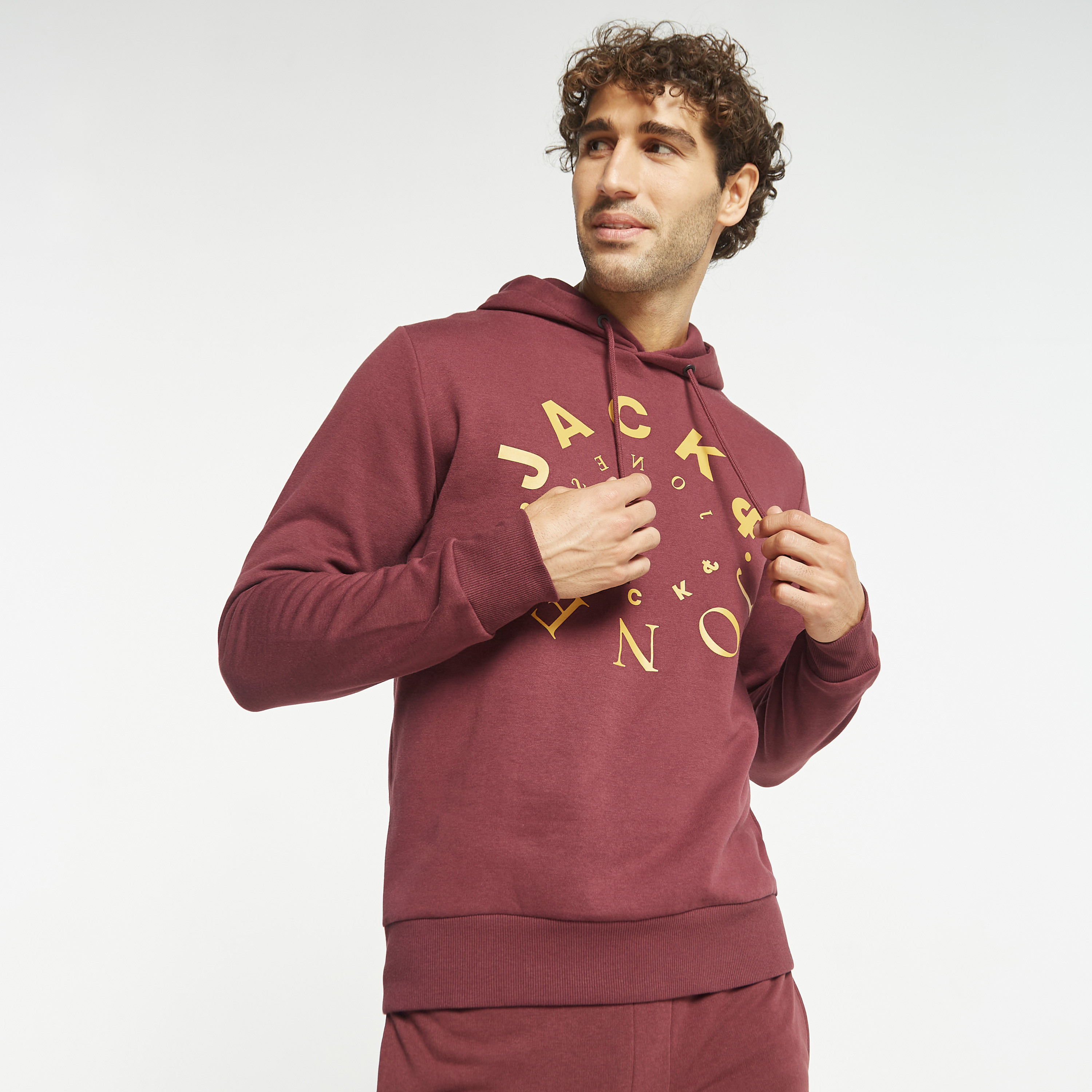 Jack & Jones Logo Hoodies with Drawstring Cord-men-winterwear-hoodiesandsweatshirts-image-21