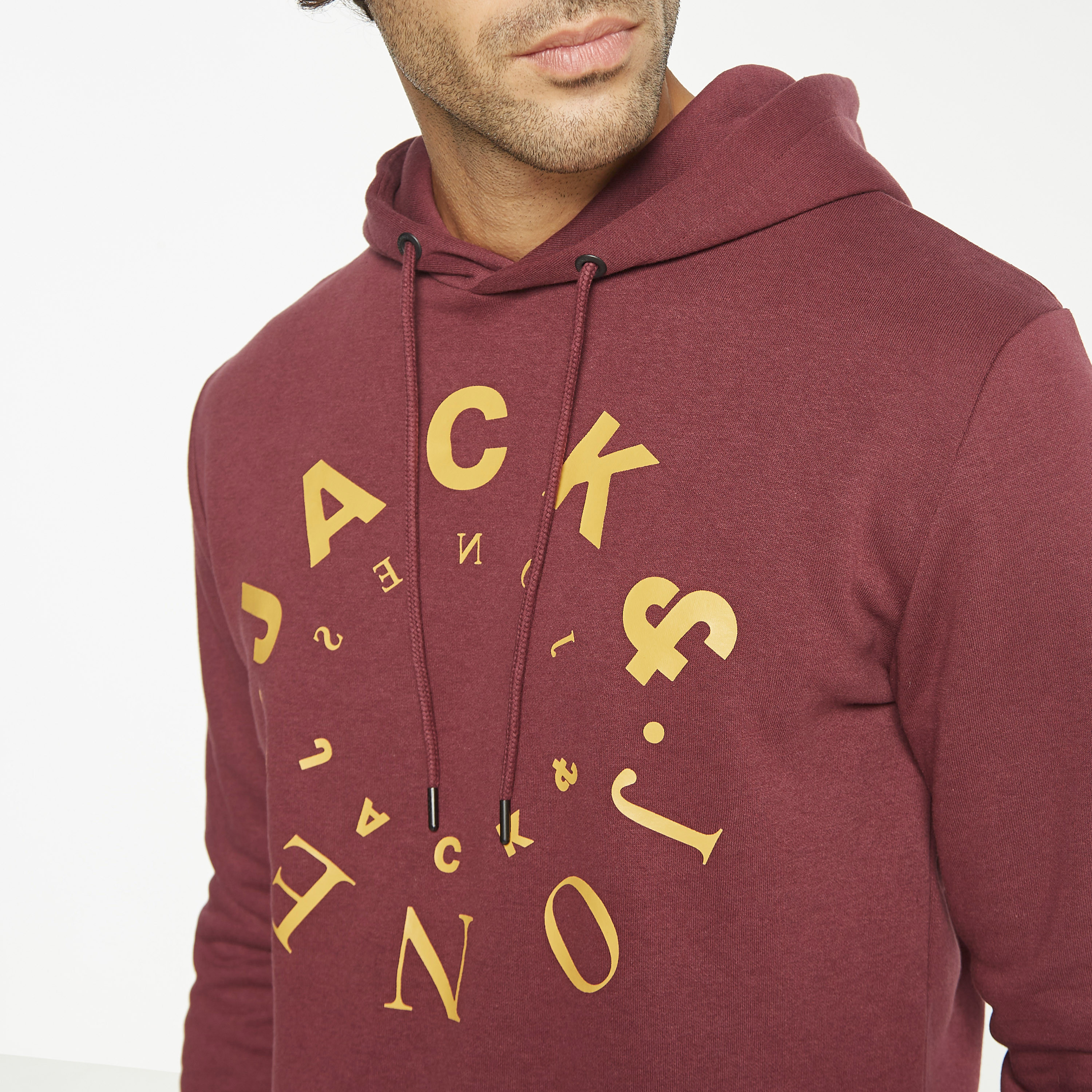 Jack & Jones Logo Hoodies with Drawstring Cord-men-winterwear-hoodiesandsweatshirts-image-24