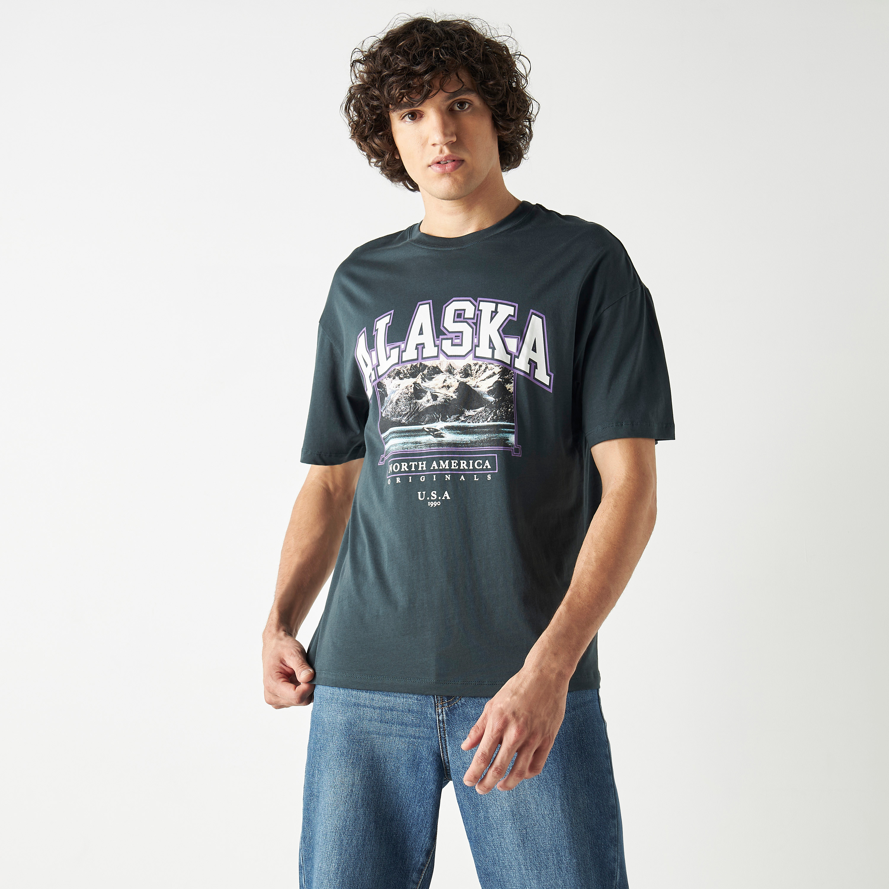 تي شيرت من جاك آند جونز مع مطبوع بأكمام قصيرة و ياقة مستديرة-men-clothing-tshirtsandpolos-tshirts-image-5
