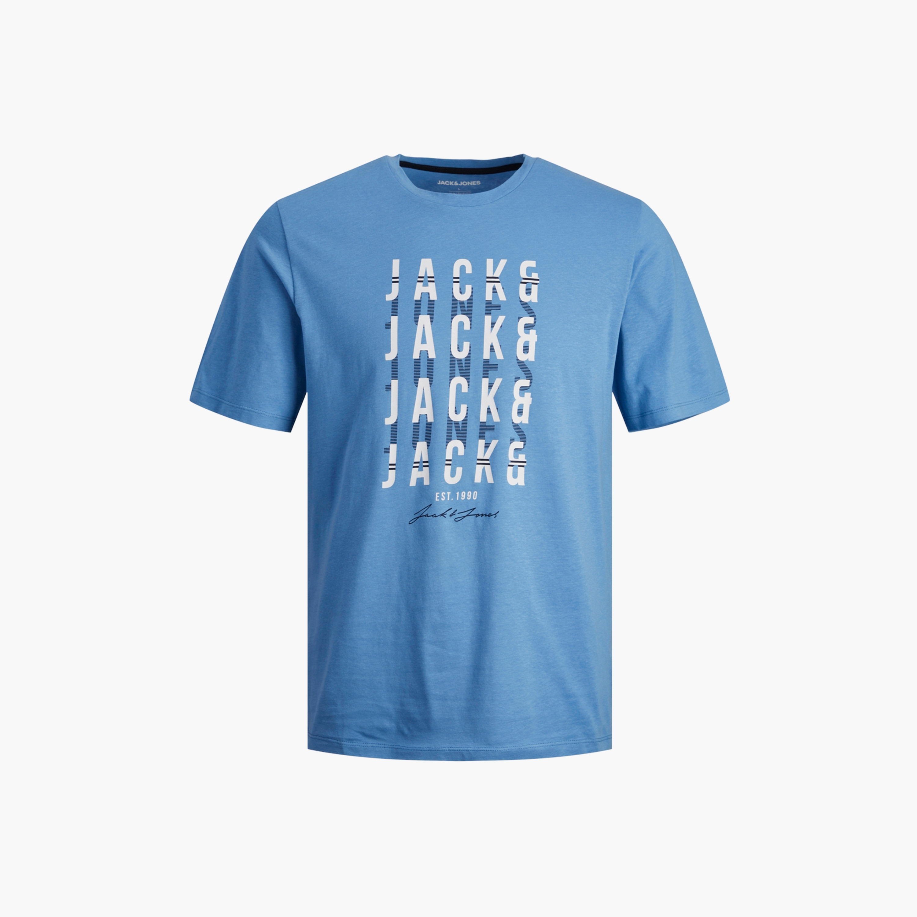 تيشيرت بأكمام قصيرة وياقة دائرية وطبعات من جاك آند جونز-men-clothing-tshirtsandpolos-tshirts-image-4