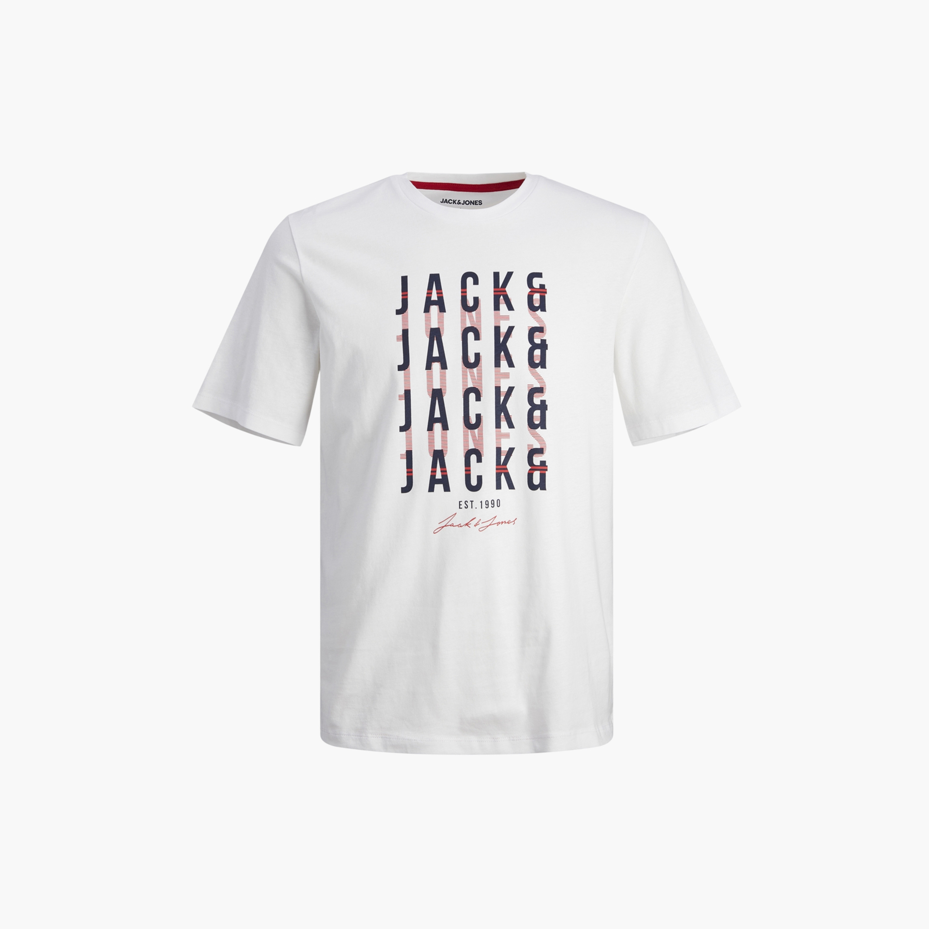 تيشيرت بأكمام قصيرة وياقة دائرية وطبعات من جاك آند جونز-men-clothing-tshirtsandpolos-tshirts-image-5