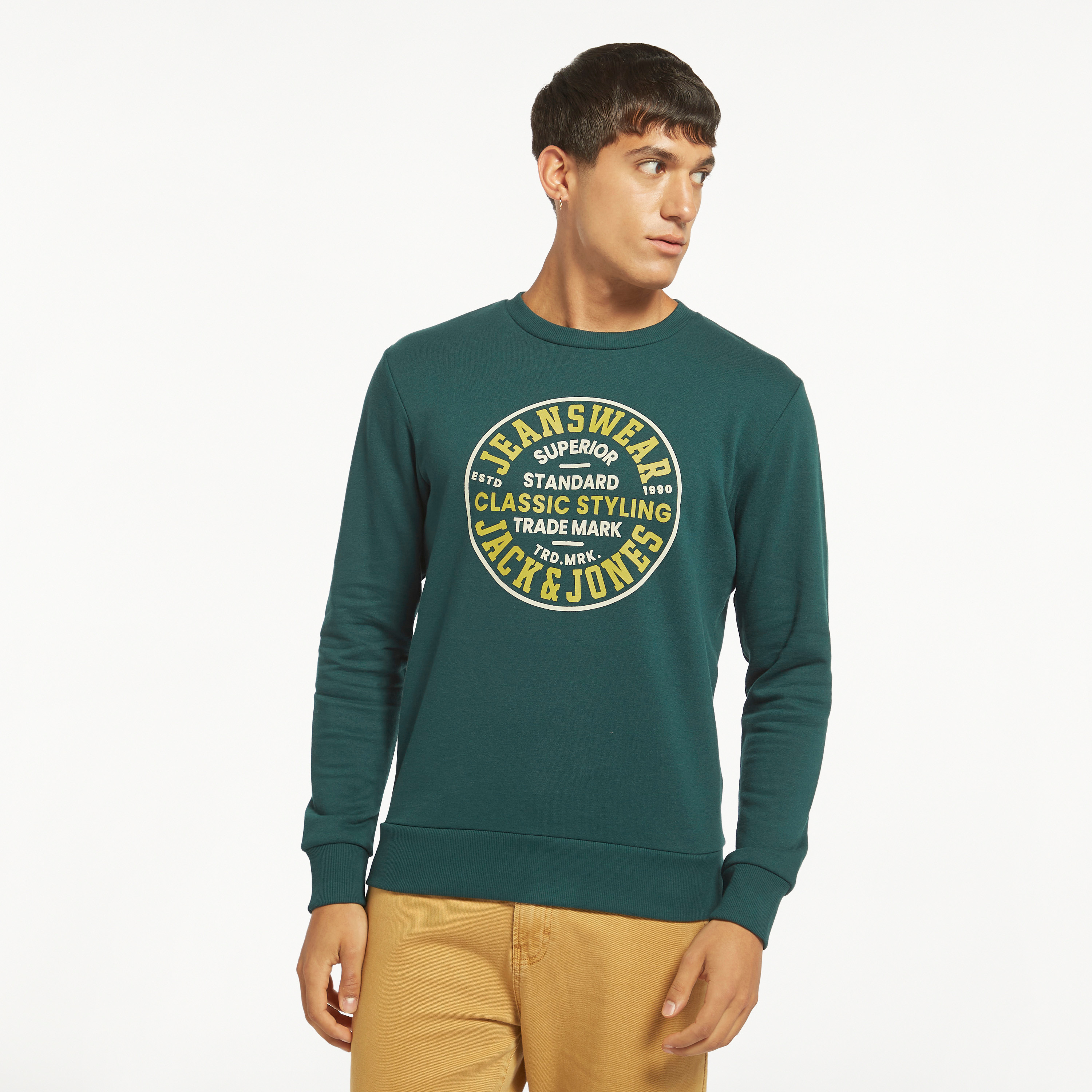 Jack & Jones Printed Crew Neck Long Sleeves Sweatshirt-men-winterwear-hoodiesandsweatshirts-image-1