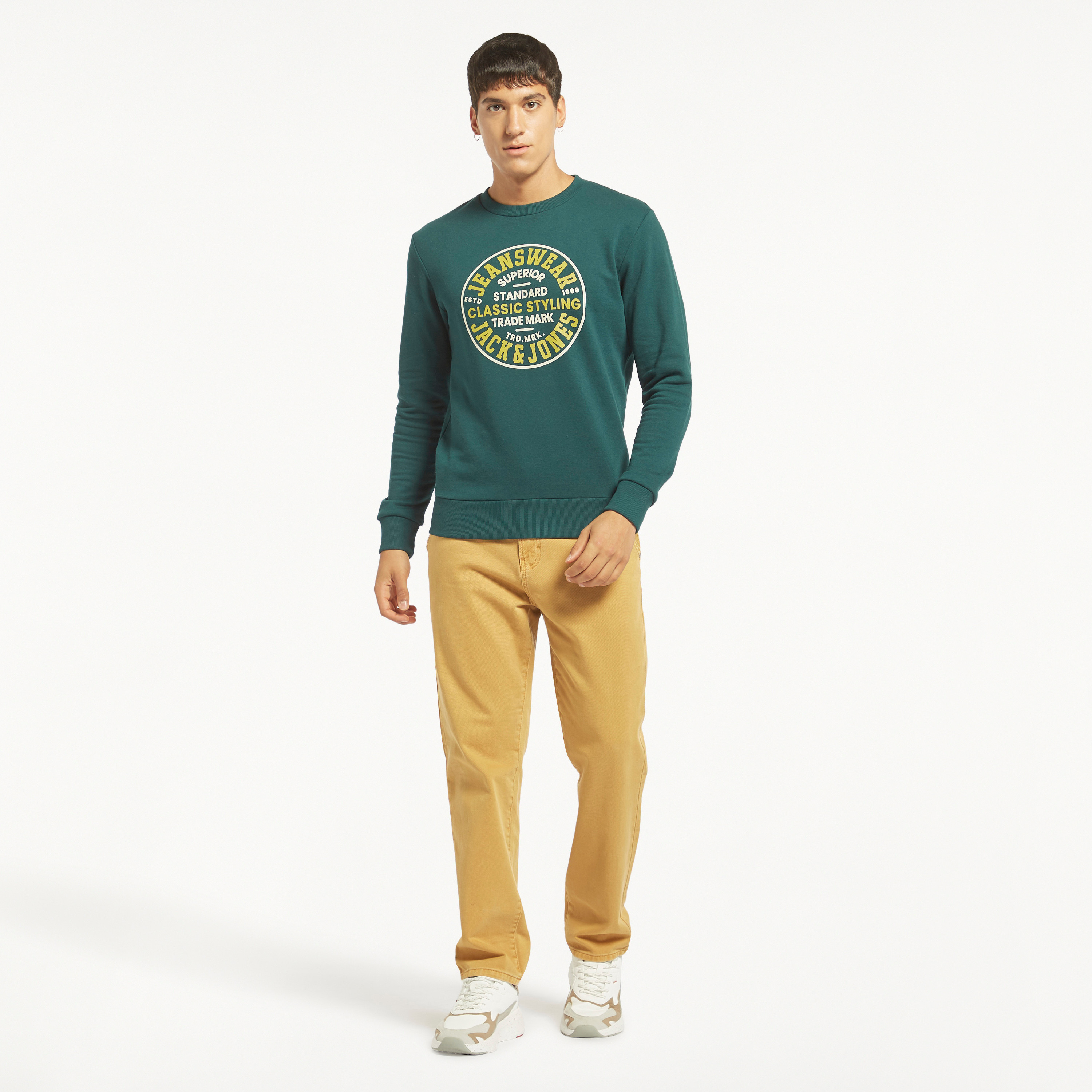 Jack & Jones Printed Crew Neck Long Sleeves Sweatshirt-men-winterwear-hoodiesandsweatshirts-image-3