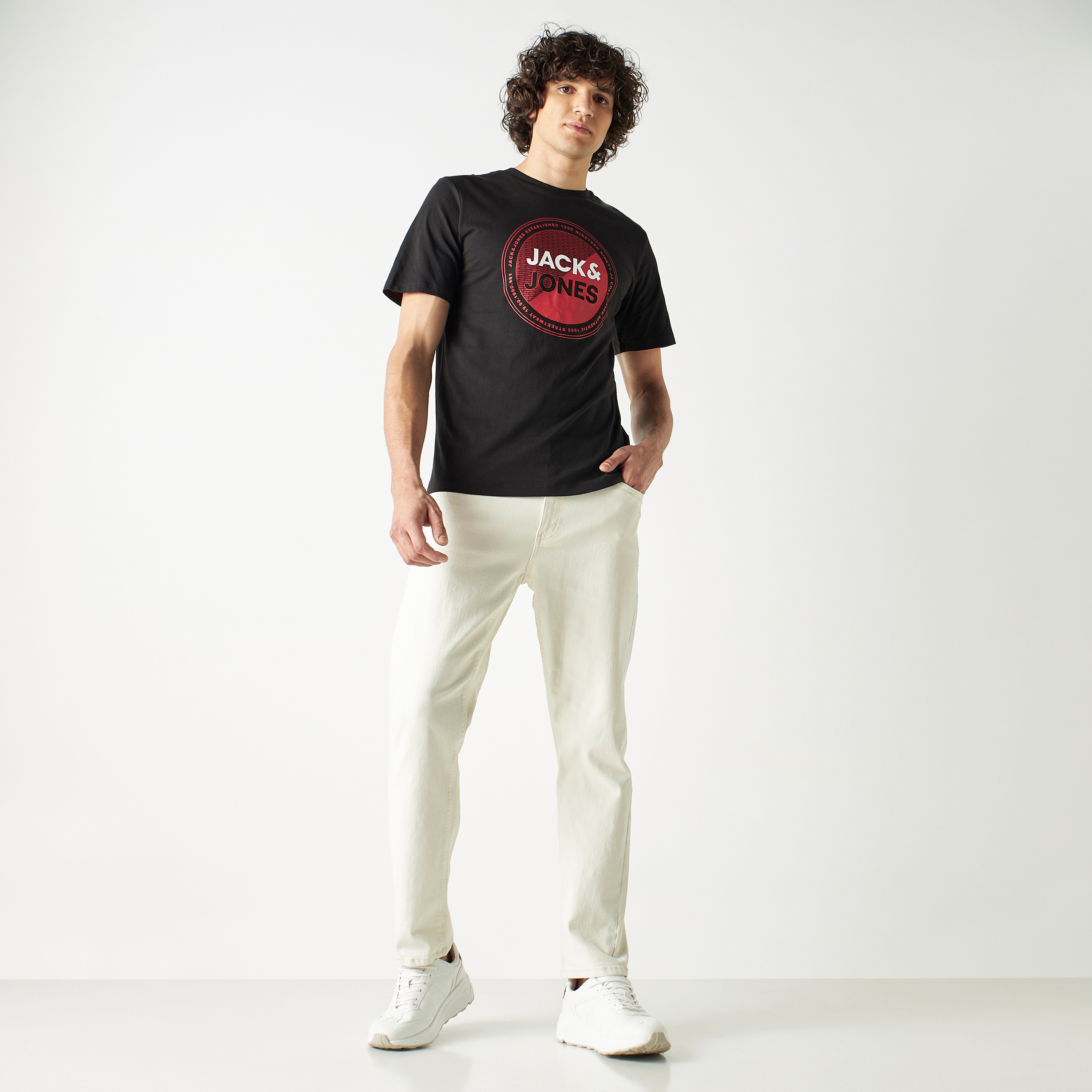 Jack & Jones Logo Crew Neck Short Sleeves T-Shirt-men-clothing-tshirtsandpolos-tshirts-image-2