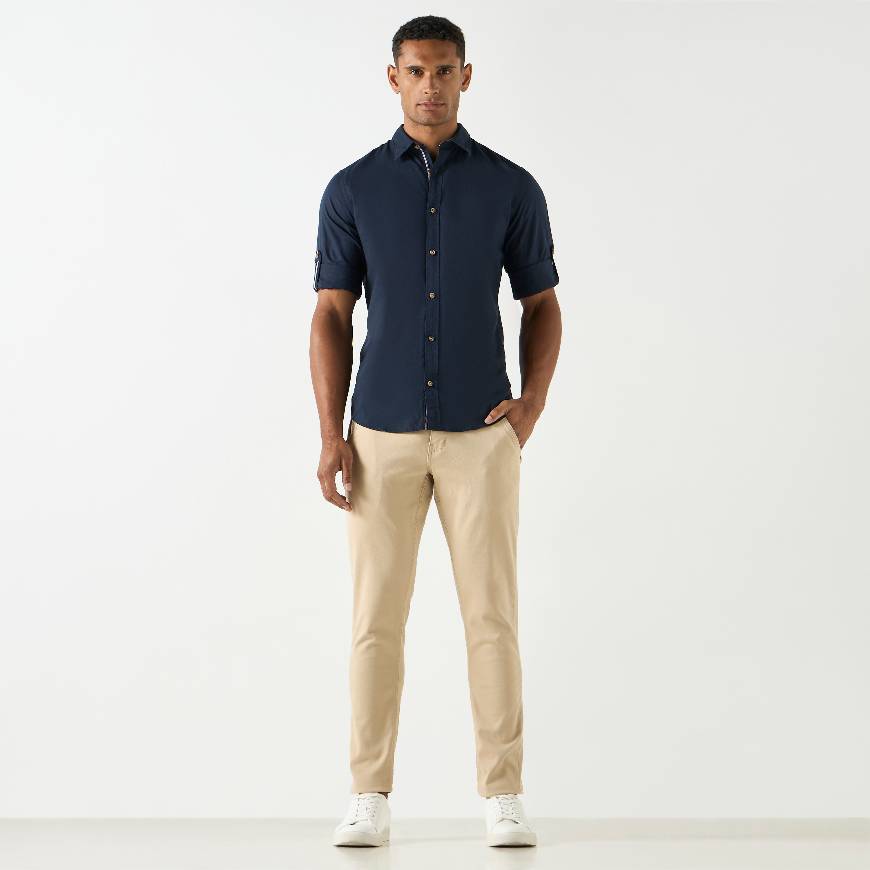 Jack & Jones Plain Collared Long Sleeves Casual Shirt-men-clothing-shirts-image-2