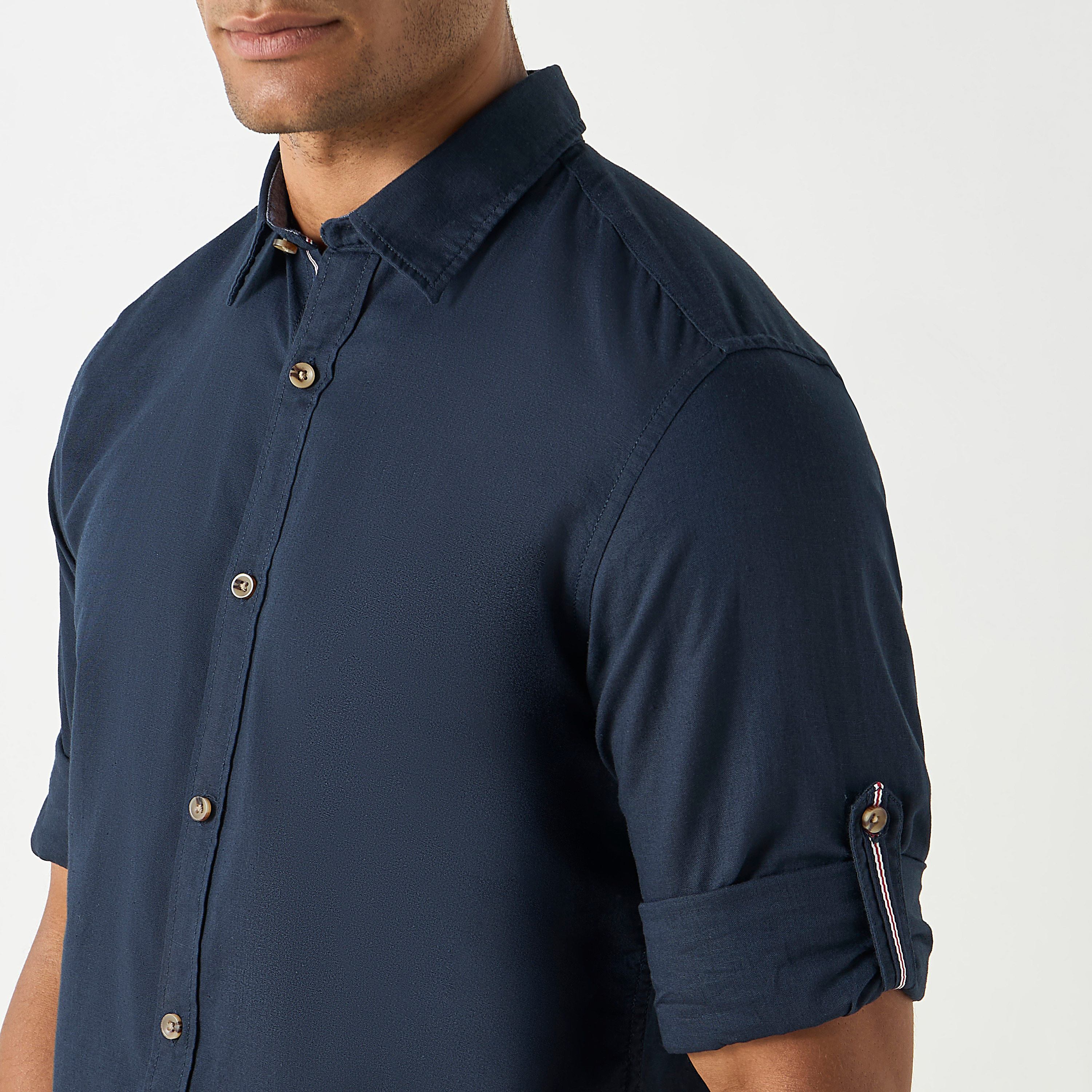 Jack & Jones Plain Collared Long Sleeves Casual Shirt-men-clothing-shirts-image-4