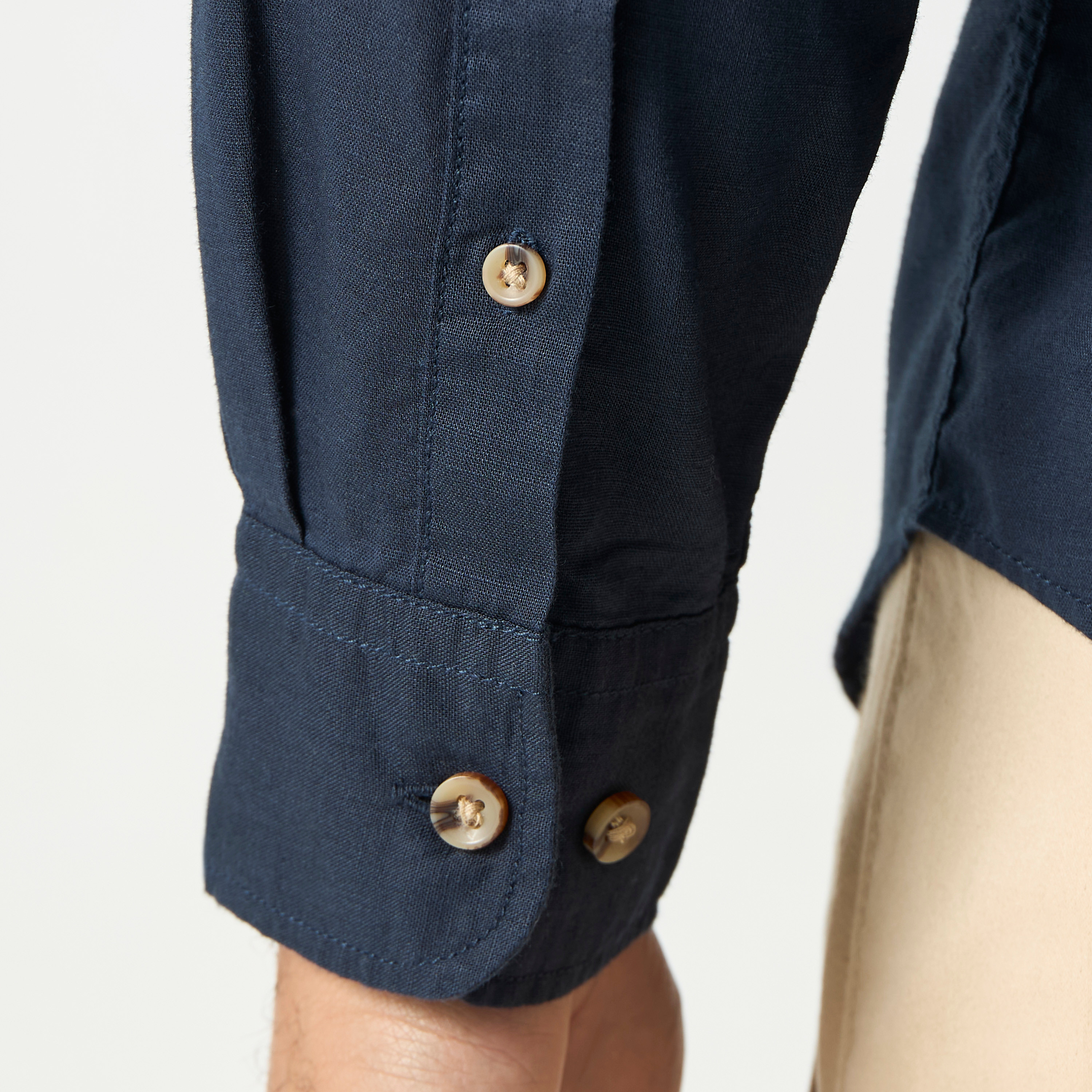 Jack & Jones Plain Collared Long Sleeves Casual Shirt-men-clothing-shirts-image-5