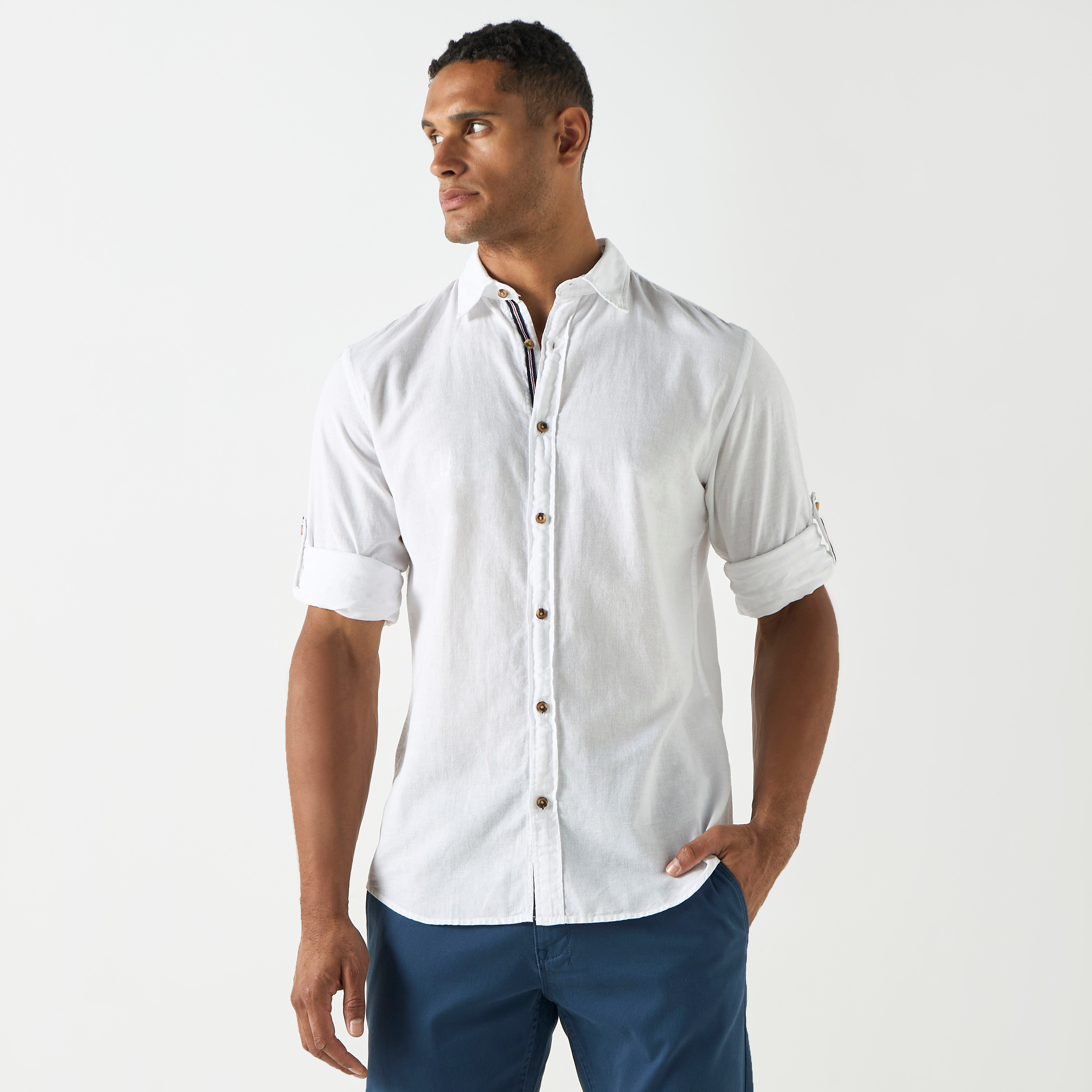 Jack & Jones Plain Collared Long Sleeves Casual Shirt-men-clothing-shirts-image-6