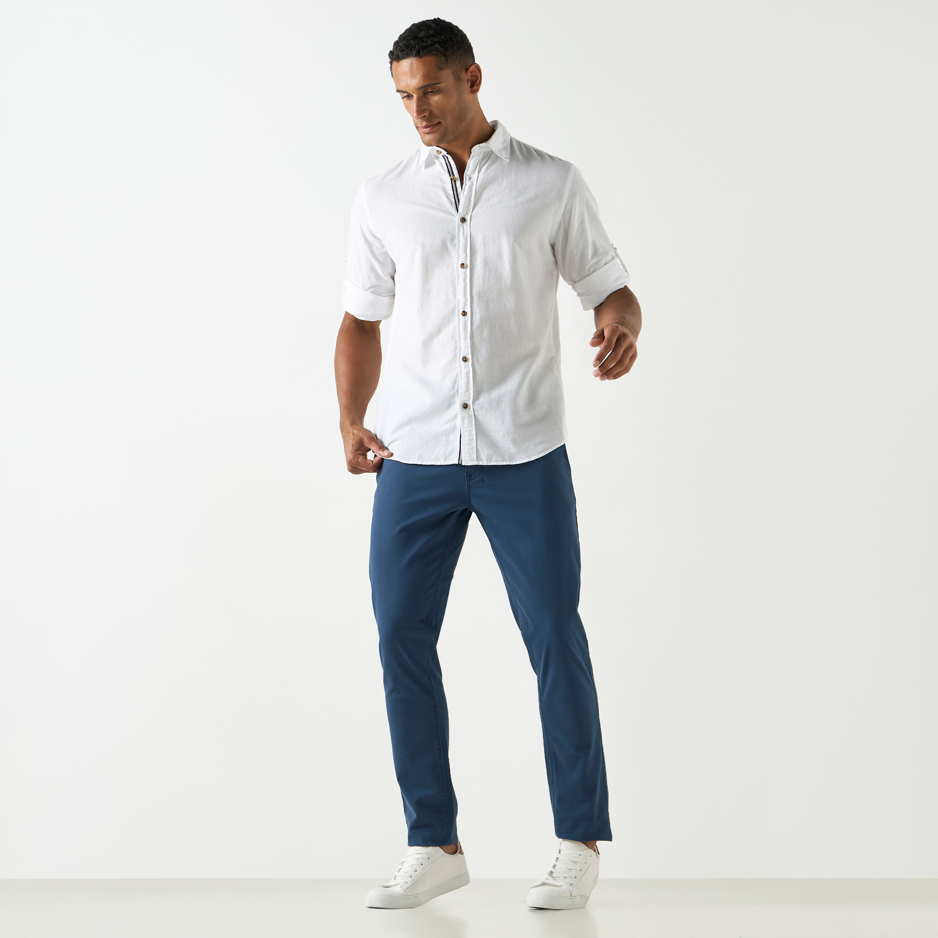 Jack & Jones Plain Collared Long Sleeves Casual Shirt-men-clothing-shirts-image-7