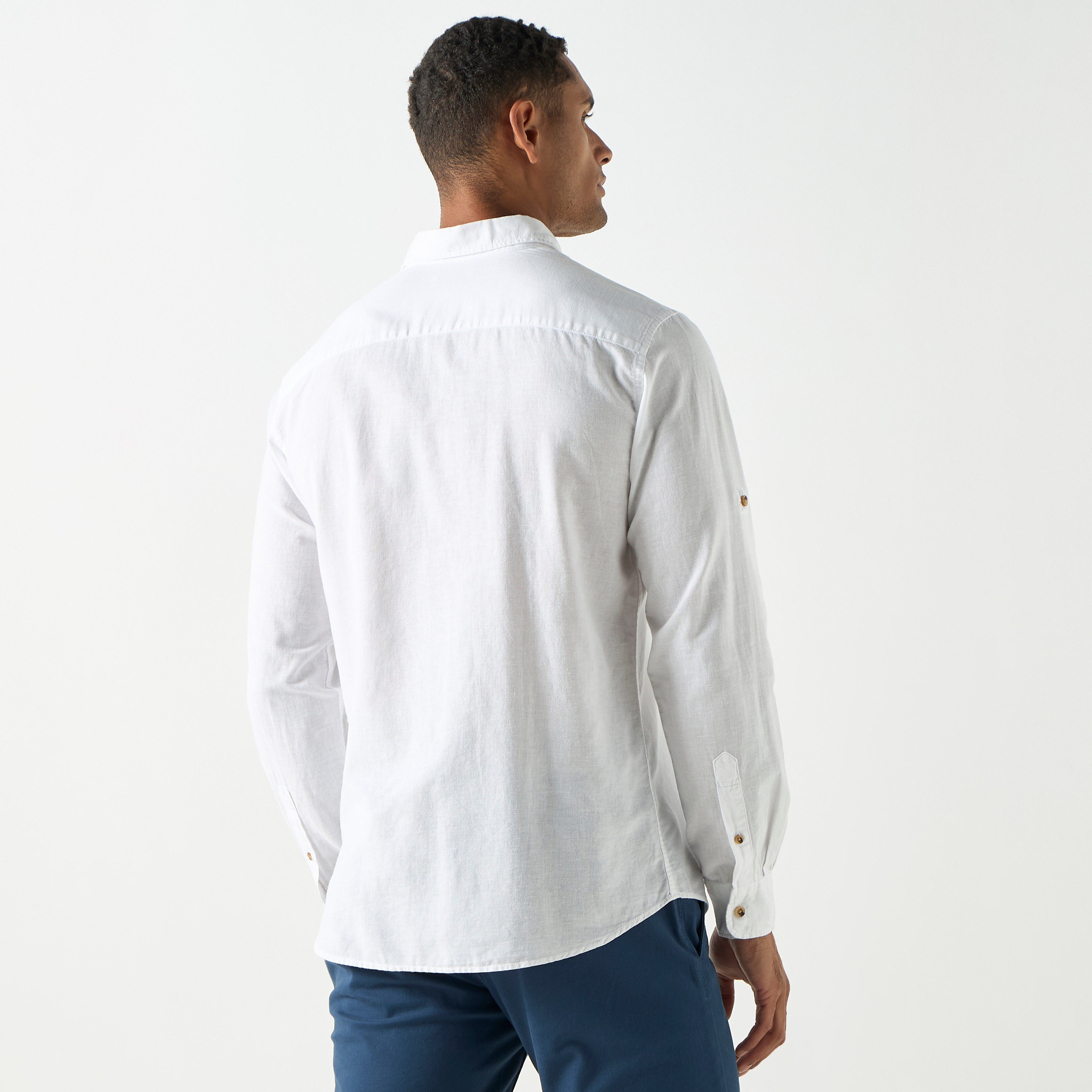Jack & Jones Plain Collared Long Sleeves Casual Shirt-men-clothing-shirts-image-8