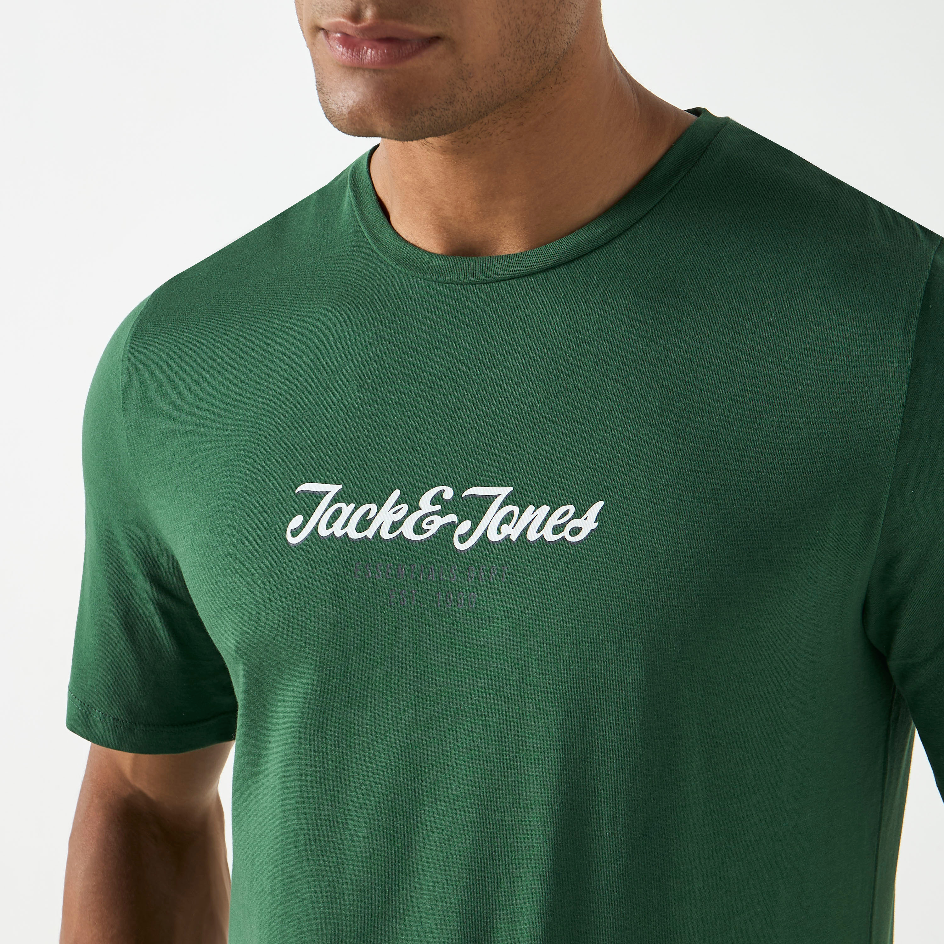 Jack & Jones Logo Crew Neck Short Sleeves T-Shirt-men-clothing-tshirtsandpolos-tshirts-image-4