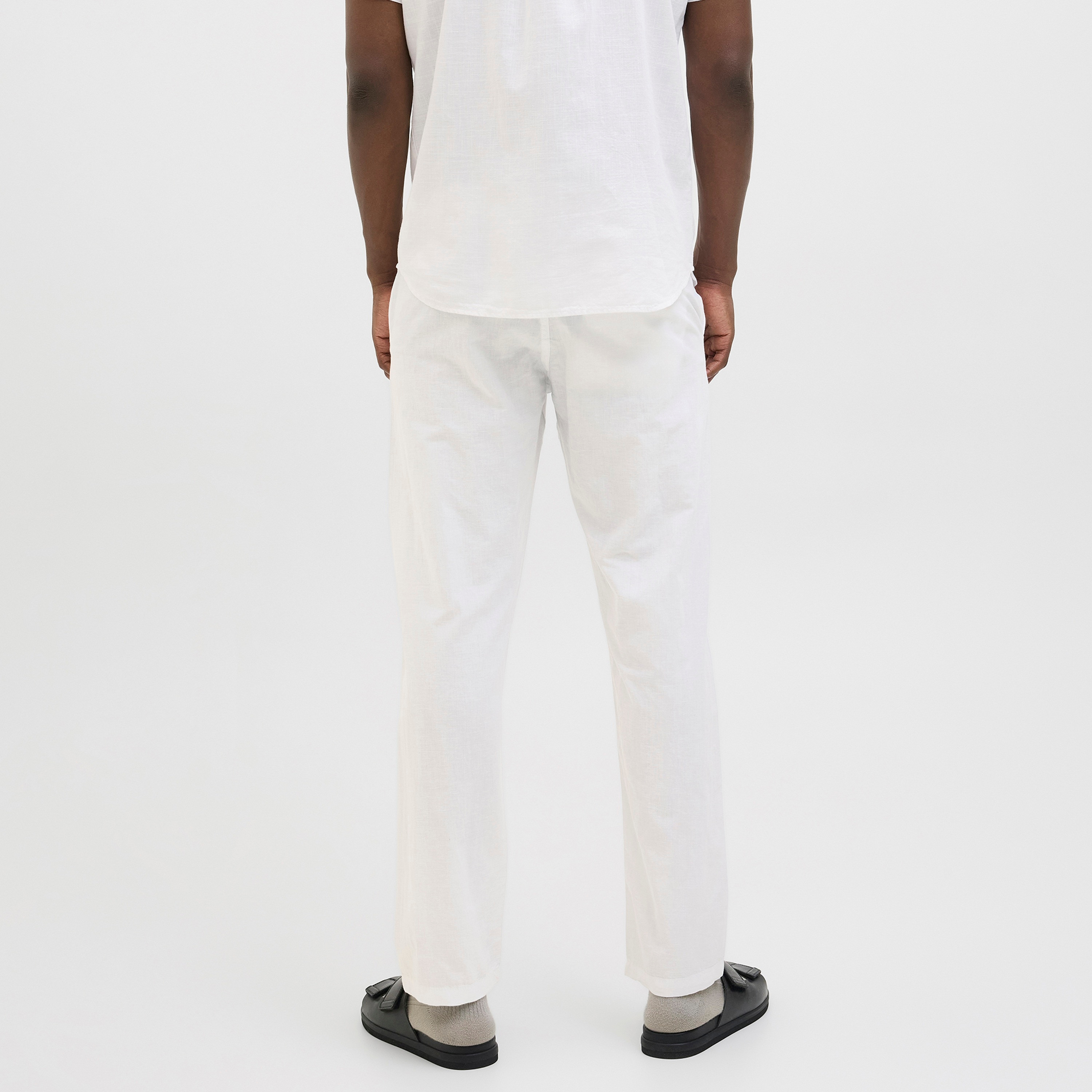 Jack & Jones Plain Mid-Rise Button Men's Trousers-men-clothing-bottoms-trousersandchinos-trousers-image-5