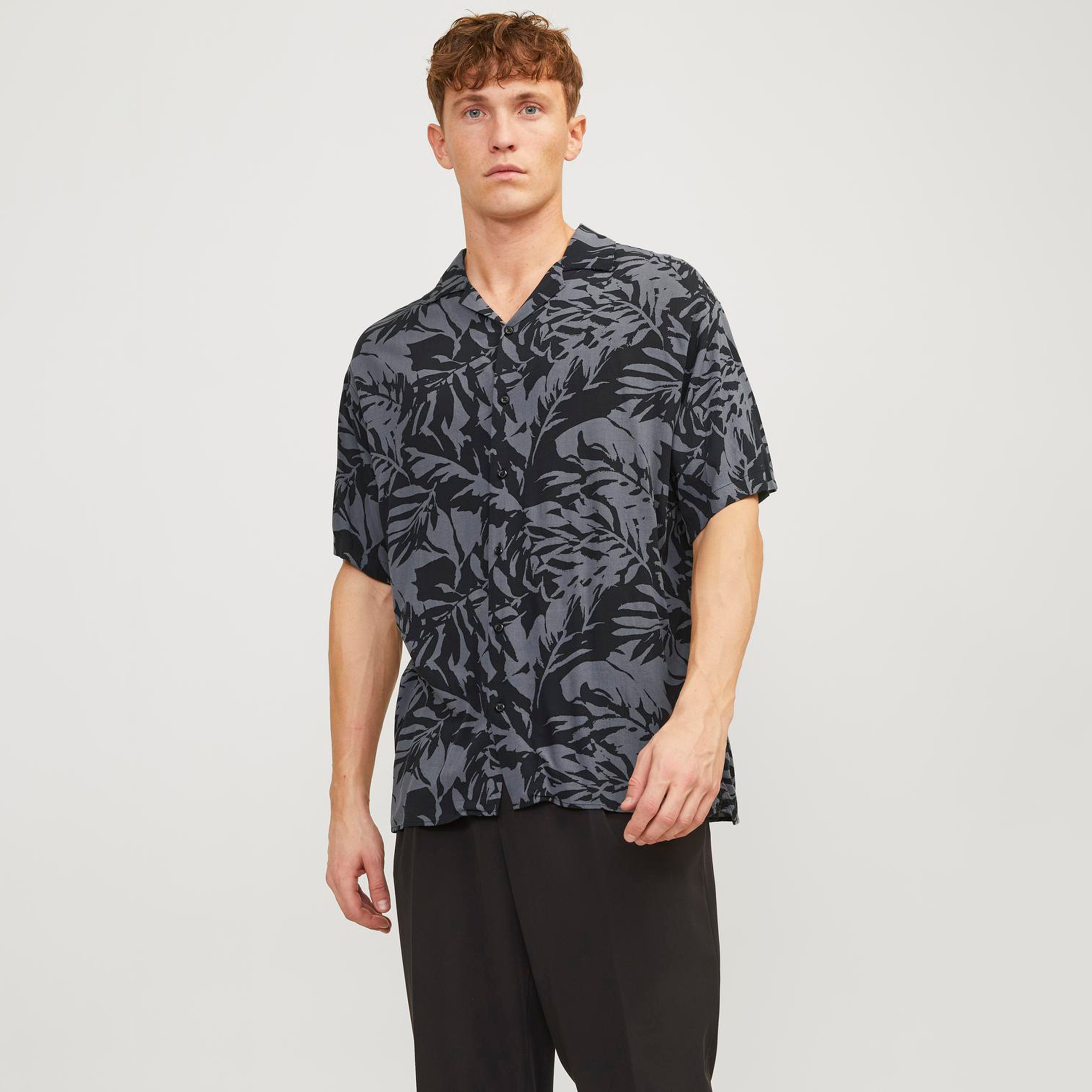 Jack & Jones Printed Resort Collar Short Sleeves Shirt-men-clothing-shirts-image-1