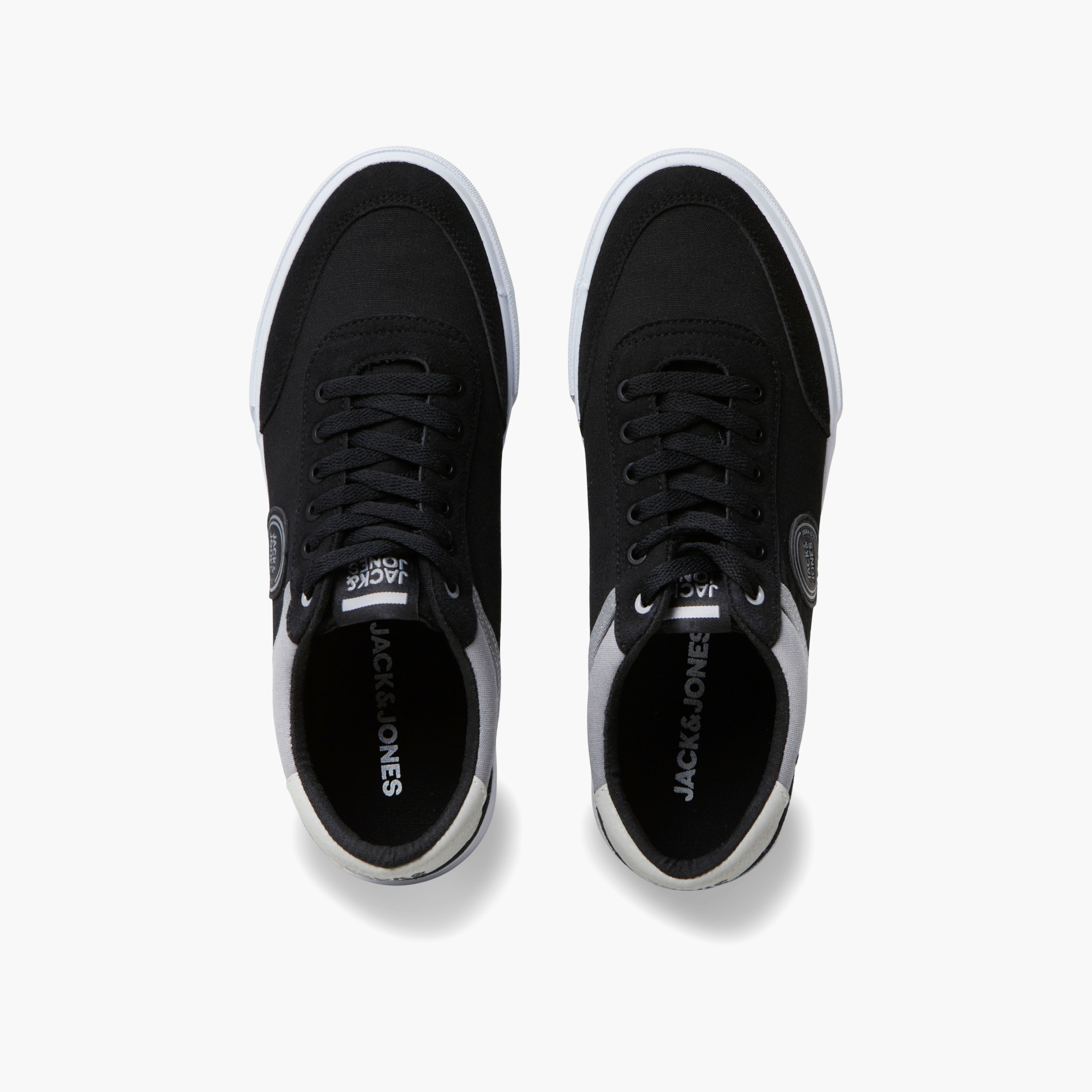 Jack & Jones Men's Low Top Lace Up Canvas Sneakers-men-shoes-sneakers-image-3