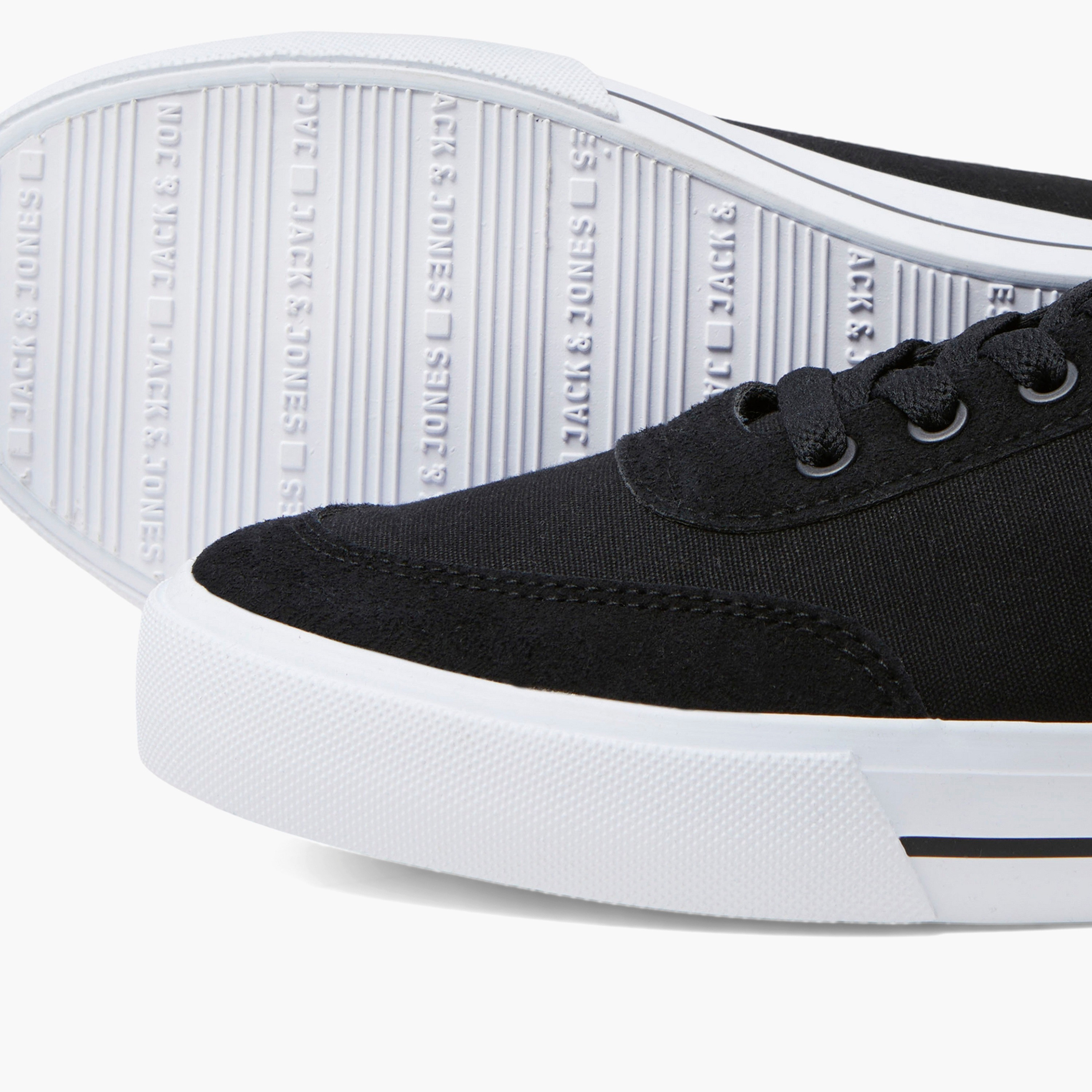 Jack & Jones Men's Low Top Lace Up Canvas Sneakers-men-shoes-sneakers-image-4