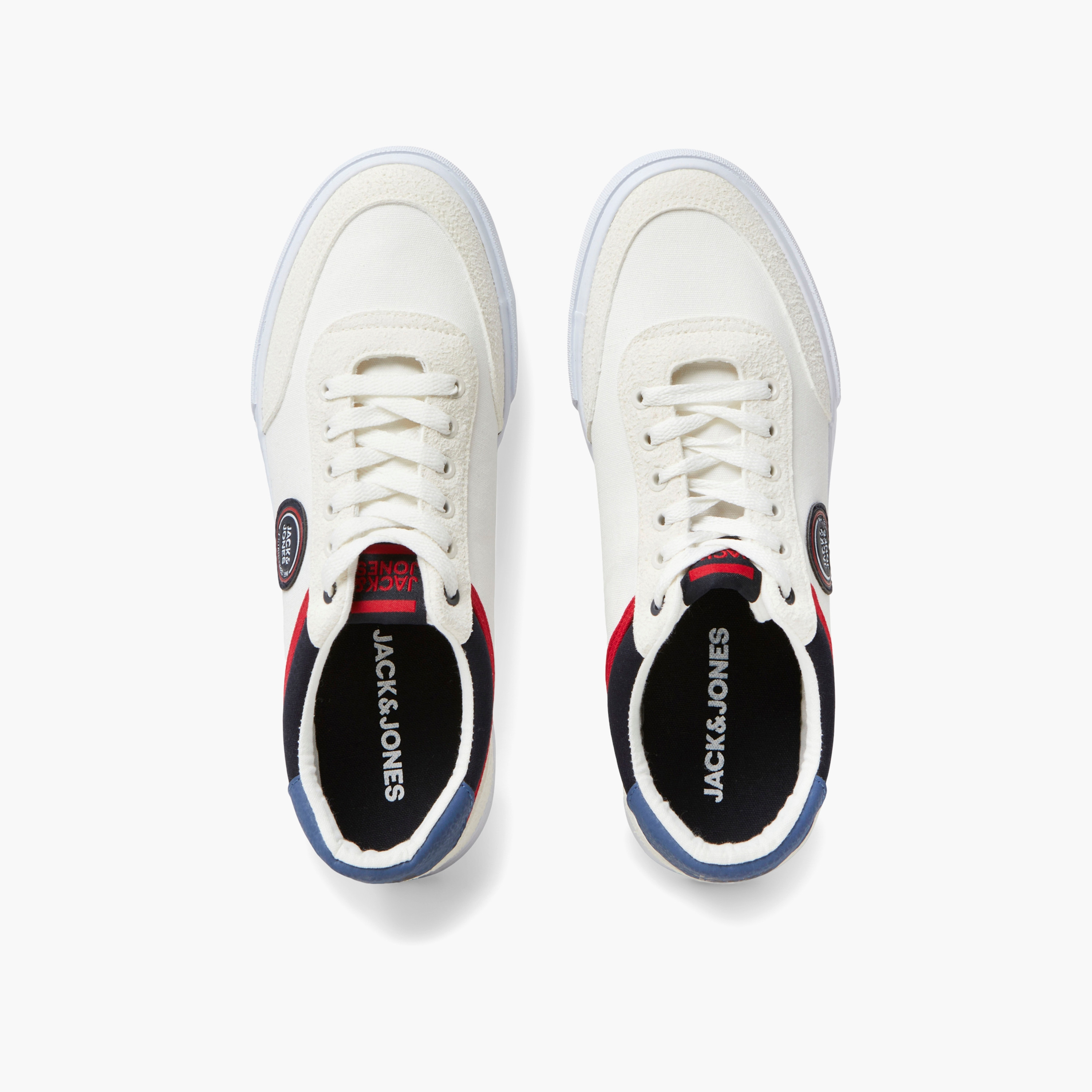 سنيكرز دو قماشي من جاك آند جونز للرجال مع رباط برقبة منخفضة-men-shoes-sneakers-image-11