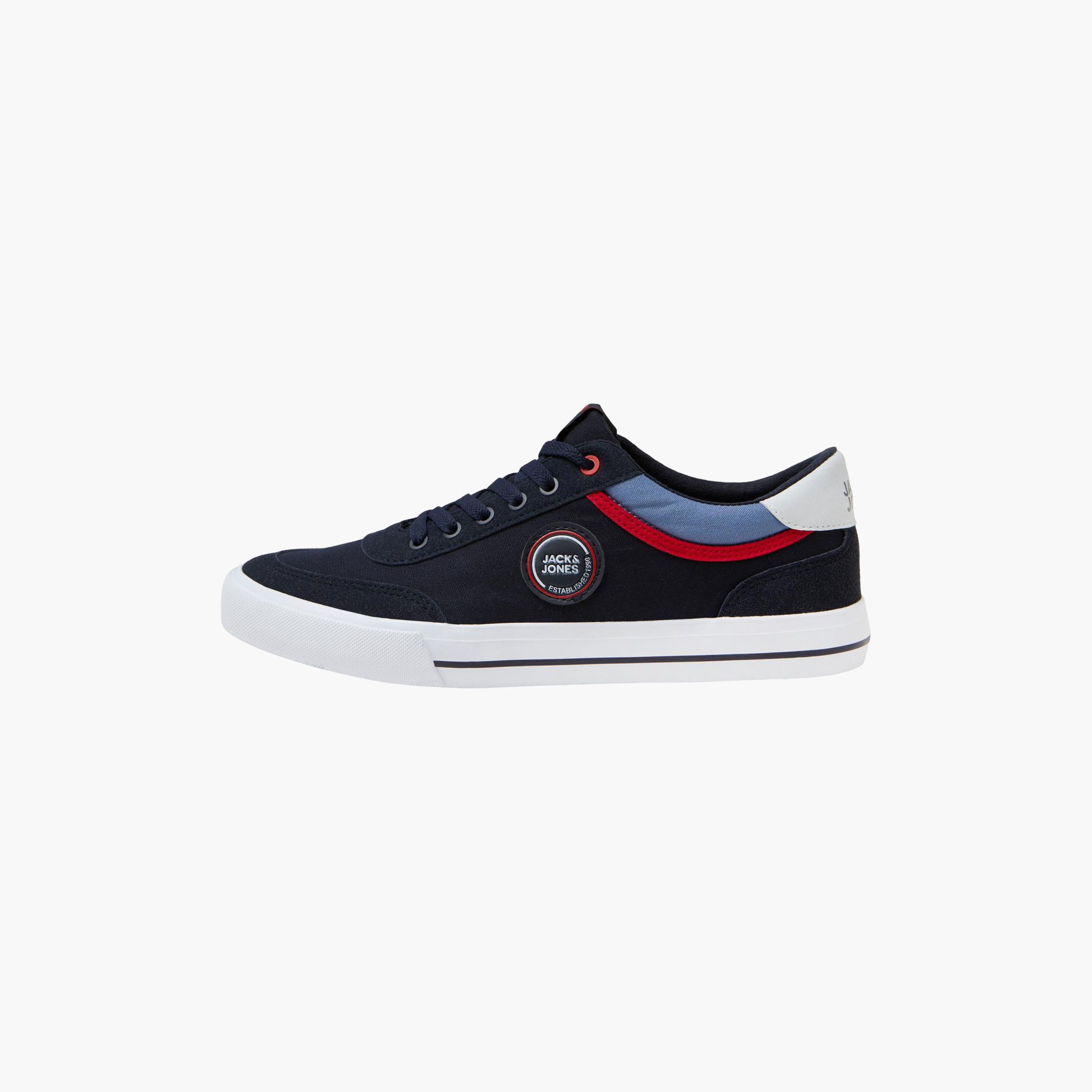 سنيكرز دو قماشي من جاك آند جونز للرجال مع رباط برقبة منخفضة-men-shoes-sneakers-image-6