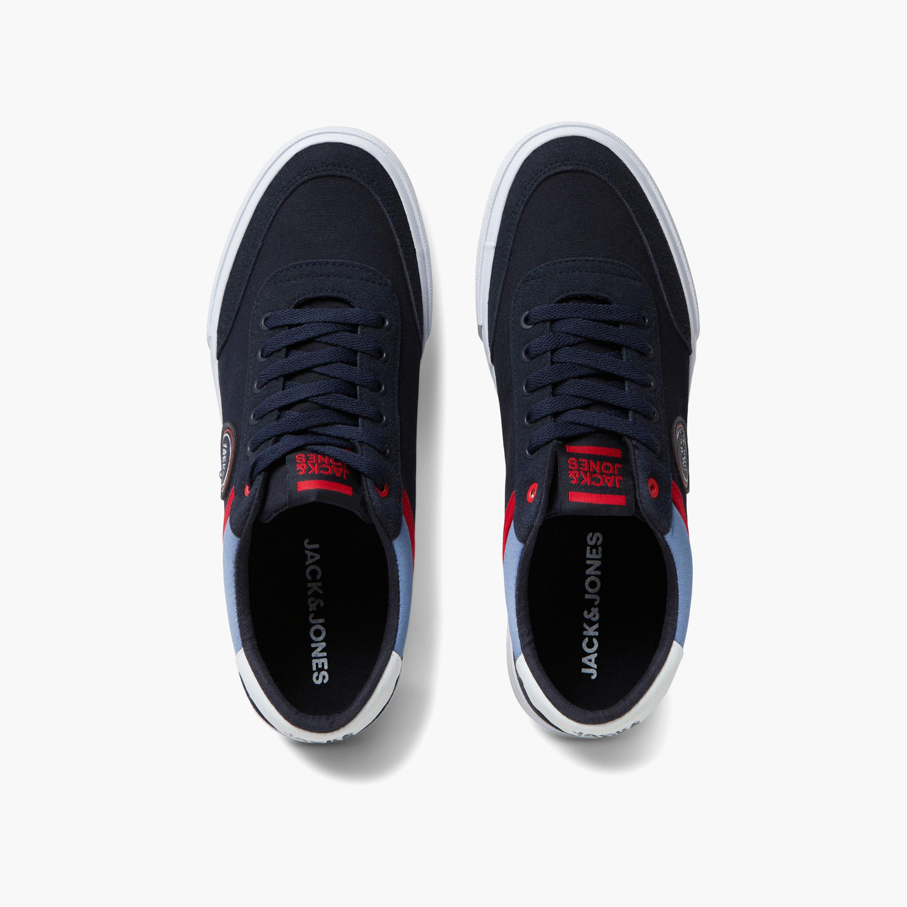 سنيكرز دو قماشي من جاك آند جونز للرجال مع رباط برقبة منخفضة-men-shoes-sneakers-image-7
