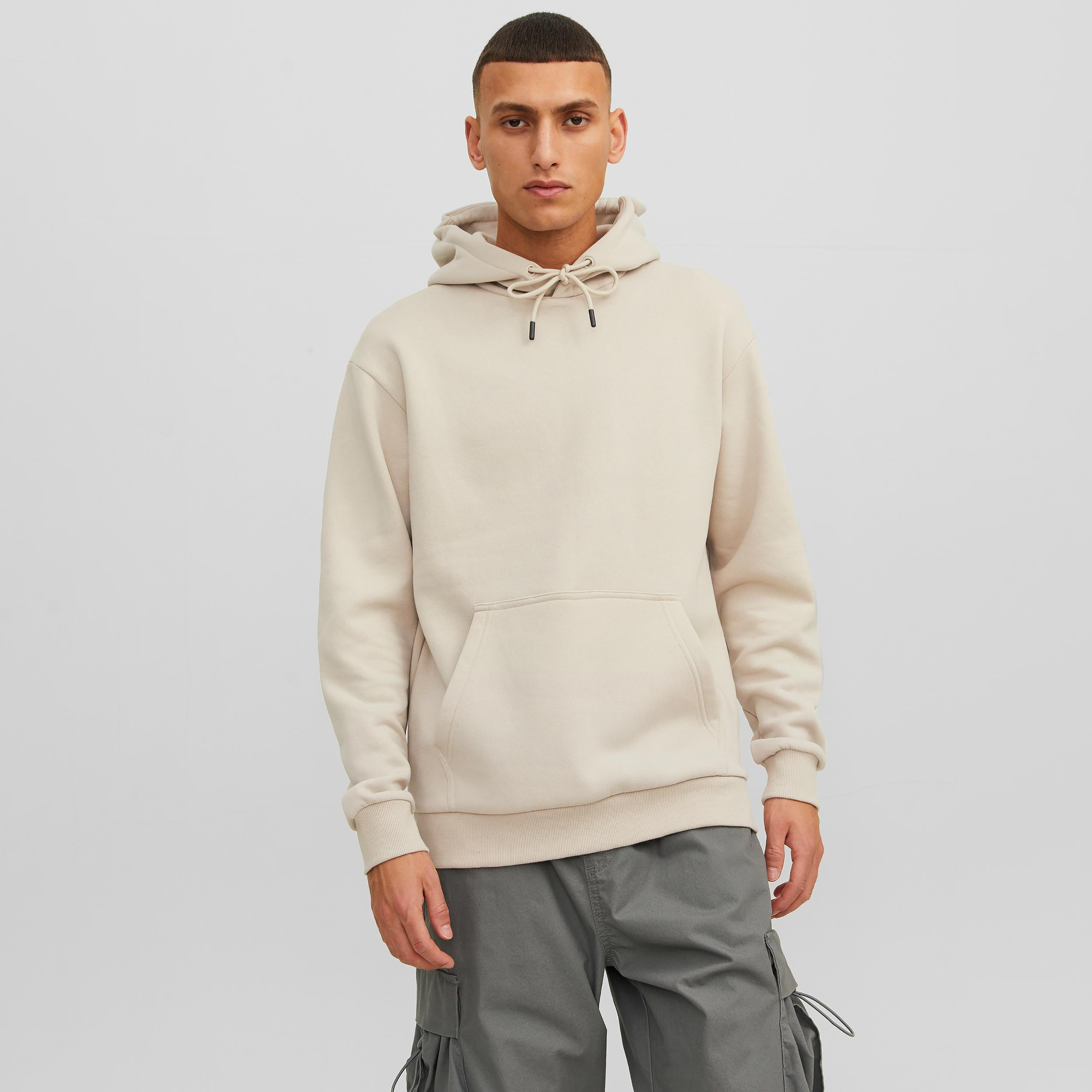 Jack & Jones Plain Hoodies with Kangaroo Pocket-men-winterwear-hoodiesandsweatshirts-image-1