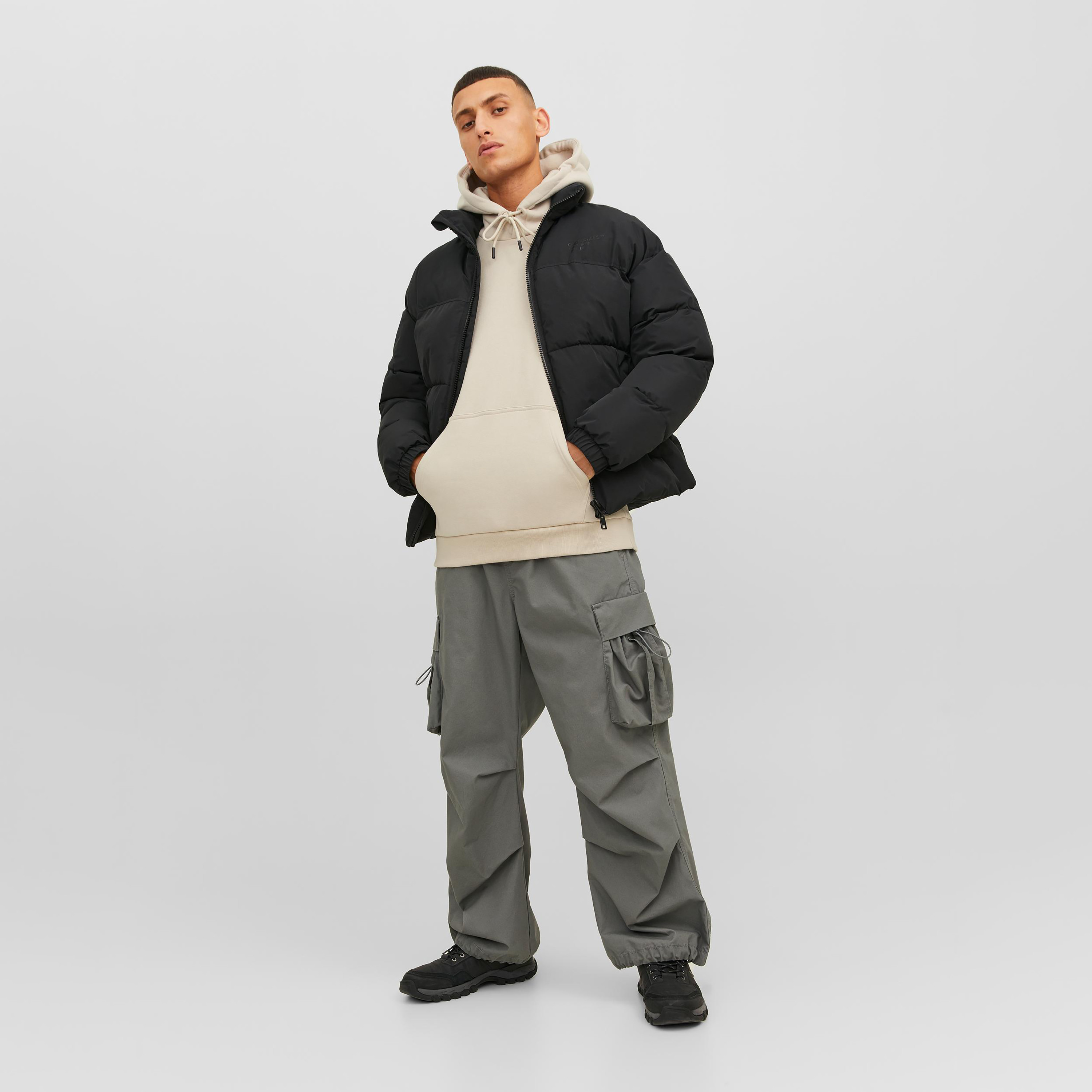 Jack & Jones Plain Hoodies with Kangaroo Pocket-men-winterwear-hoodiesandsweatshirts-image-2