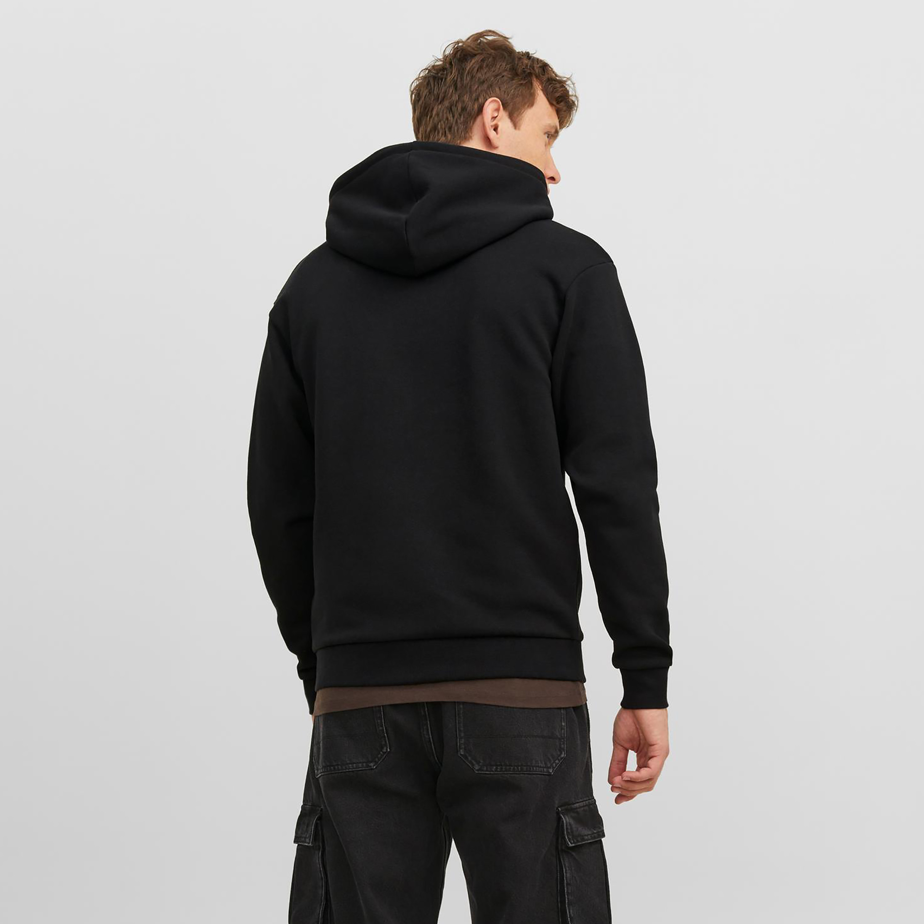 Jack & Jones Plain Zip Through Hoodies with Split Kangaroo Pocket-men-winterwear-hoodiesandsweatshirts-image-4