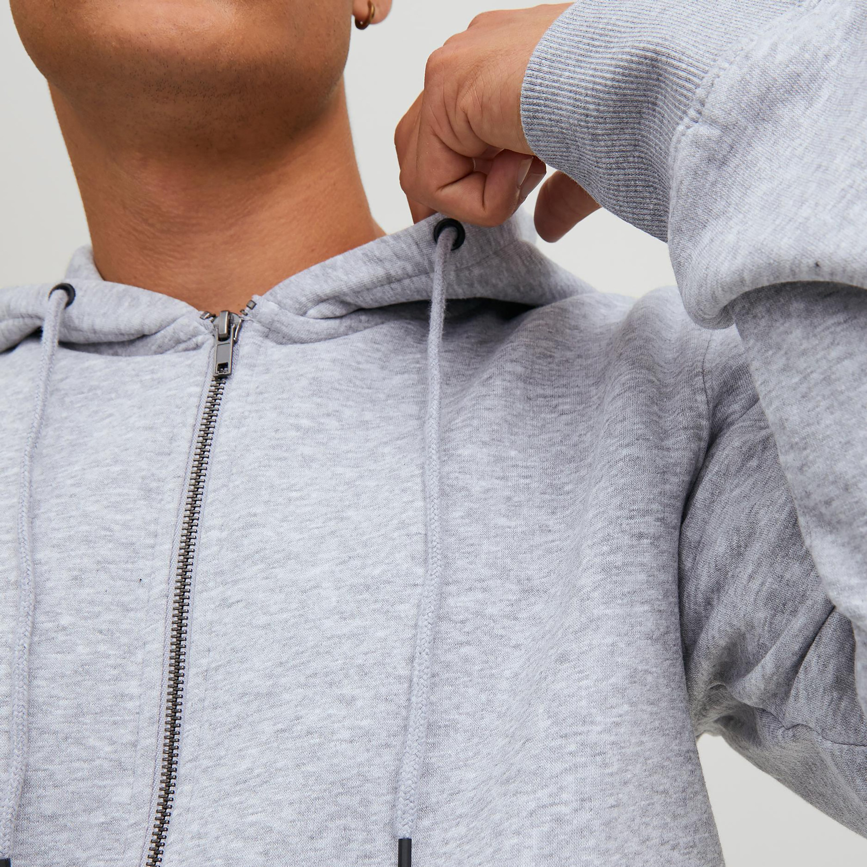 Jack & Jones Plain Zip Through Hoodies with Split Kangaroo Pocket-men-winterwear-hoodiesandsweatshirts-image-8