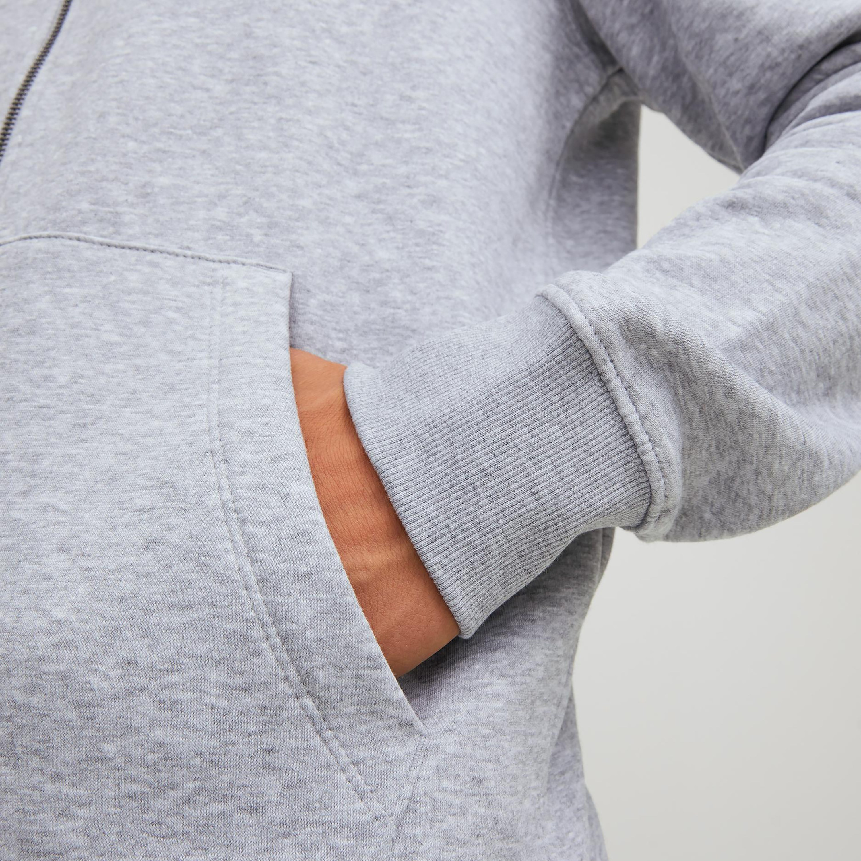 Jack & Jones Plain Zip Through Hoodies with Split Kangaroo Pocket-men-winterwear-hoodiesandsweatshirts-image-10