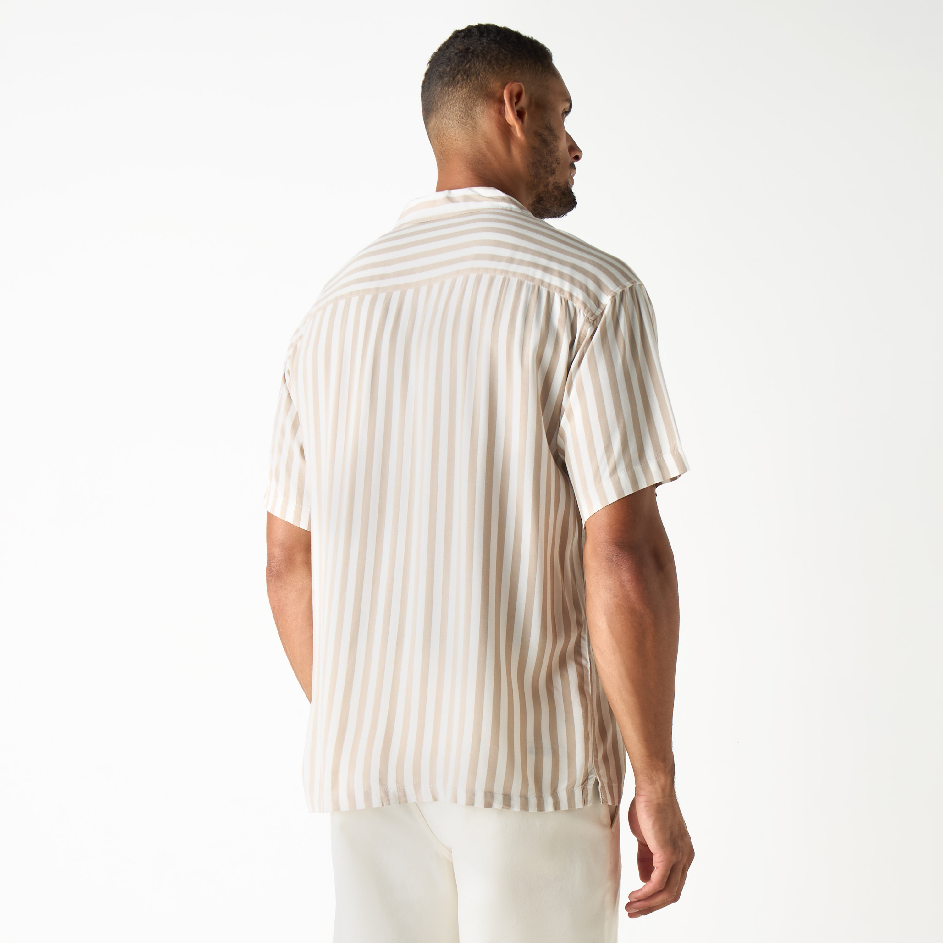 Jack & Jones Stripes Cuban Collar Short Sleeves Shirt-men-clothing-shirts-image-3
