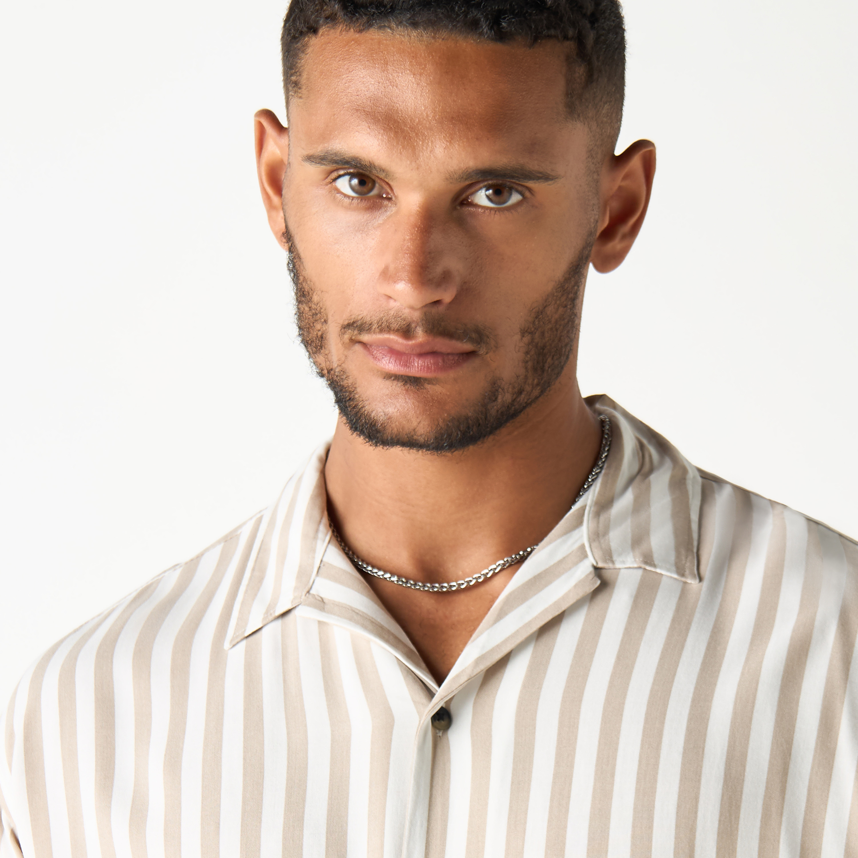 Jack & Jones Stripes Cuban Collar Short Sleeves Shirt-men-clothing-shirts-image-4