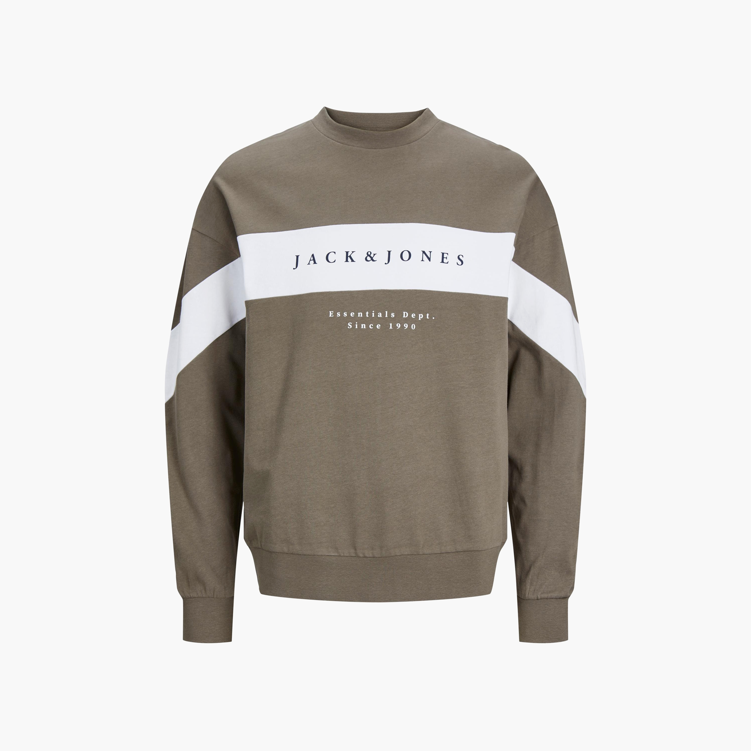 Jack & Jones Logo Print Crew Neck Sweatshirt-men-winterwear-hoodiesandsweatshirts-image-9