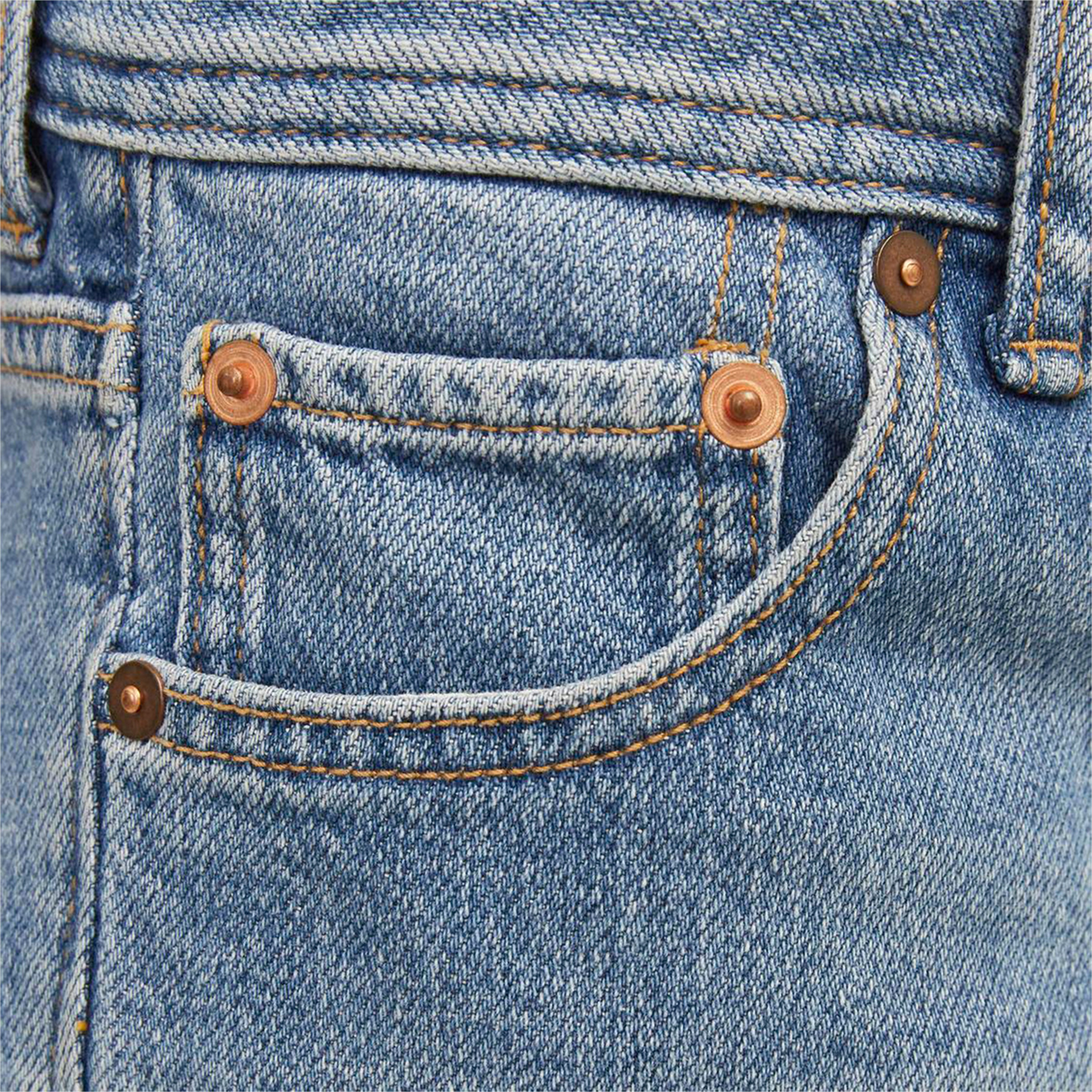 Jack & Jones Junior Solid Denim Shorts with Pockets and Button Closure-boys-clothing-bottoms-shorts-image-3