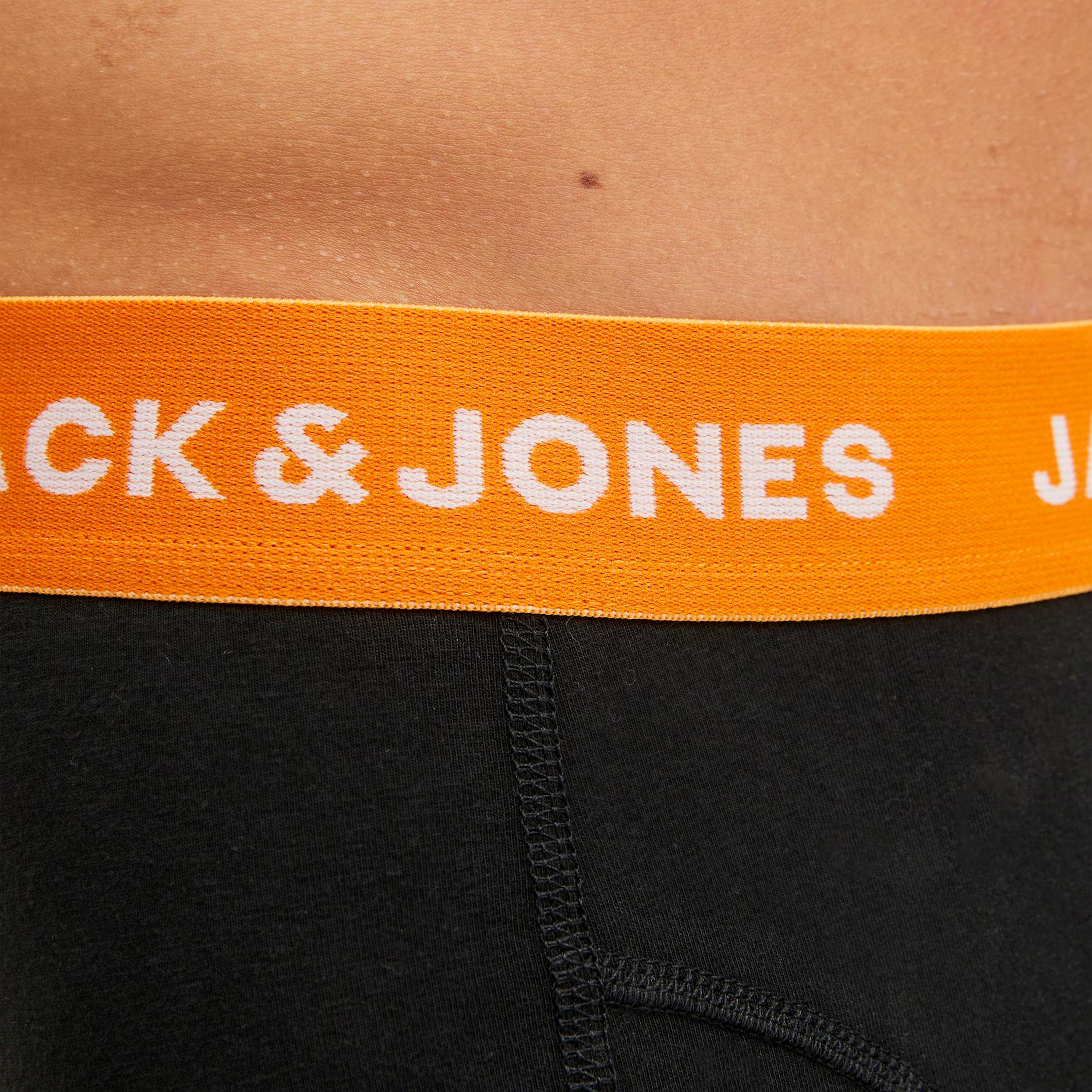 Jack & Jones Pack of 3 Multicolour Branding Elasticated Trunks-men-clothing-innerwear-underwear-image-3