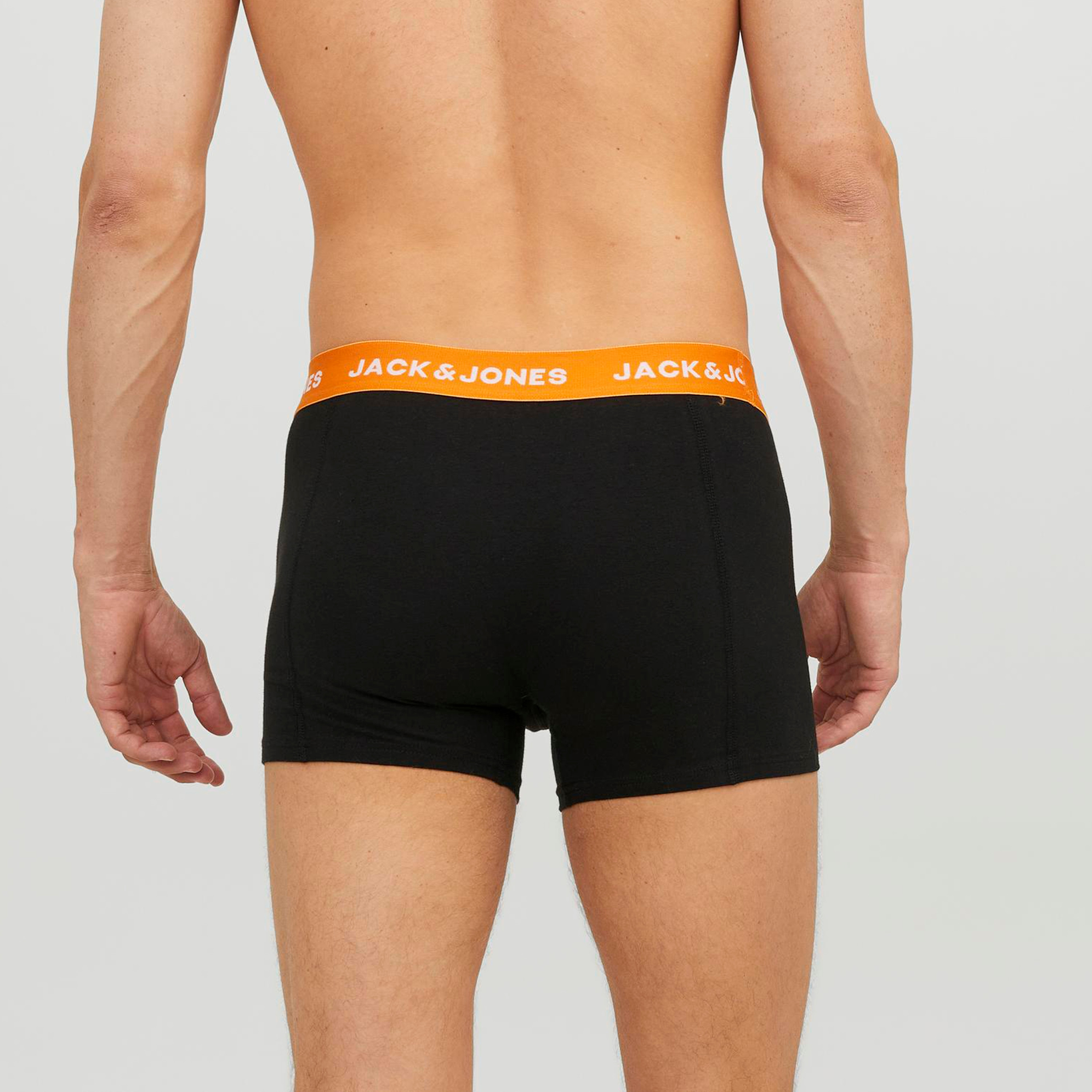 Jack & Jones Pack of 3 Multicolour Branding Elasticated Trunks-men-clothing-innerwear-underwear-image-6