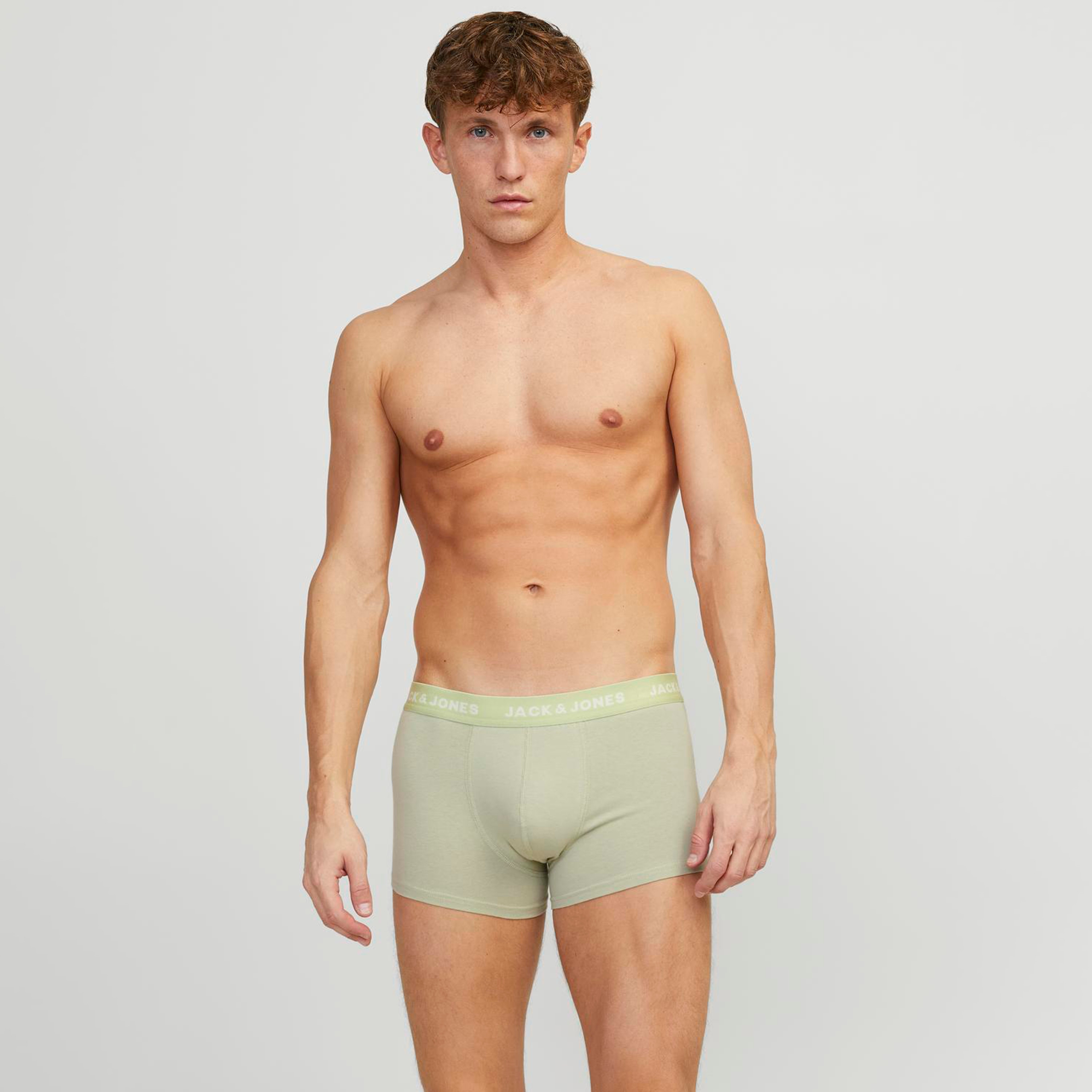 Jack & Jones Pack of 5 Plain Trunks with Brand Print Waistband-men-clothing-innerwear-underwear-image-5