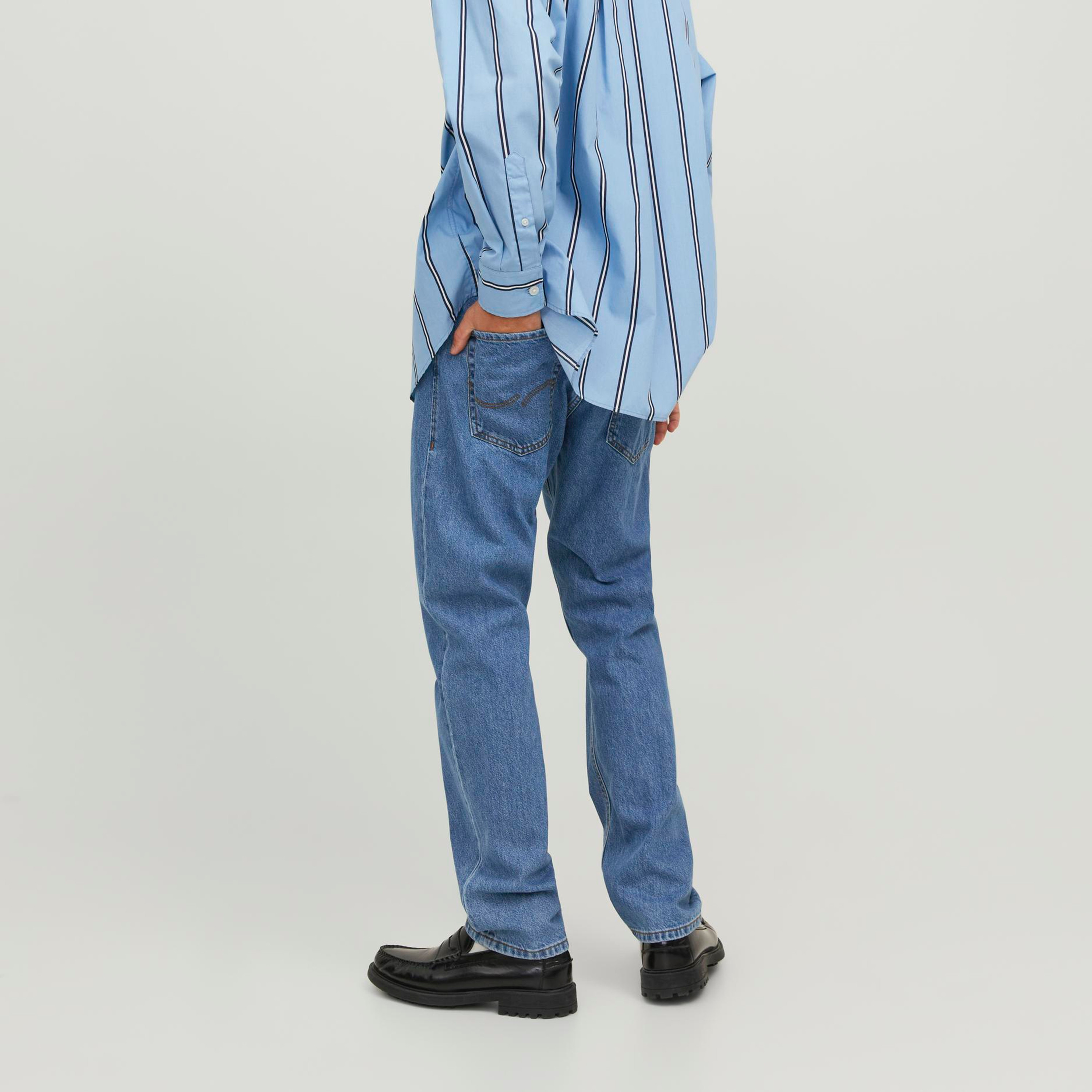 Jack & Jones Blue Relaxed Fit High-Rise Classic Five-Pocket Jeans-men-clothing-bottoms-jeans-image-2