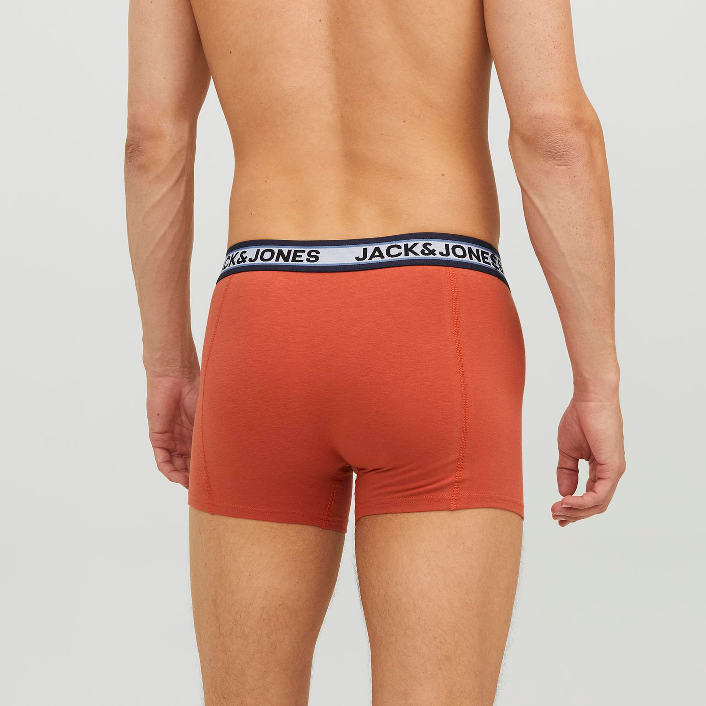 Jack & Jones Pack of 3 Multicolour Branding Elasticated Trunks-men-clothing-innerwear-underwear-image-5