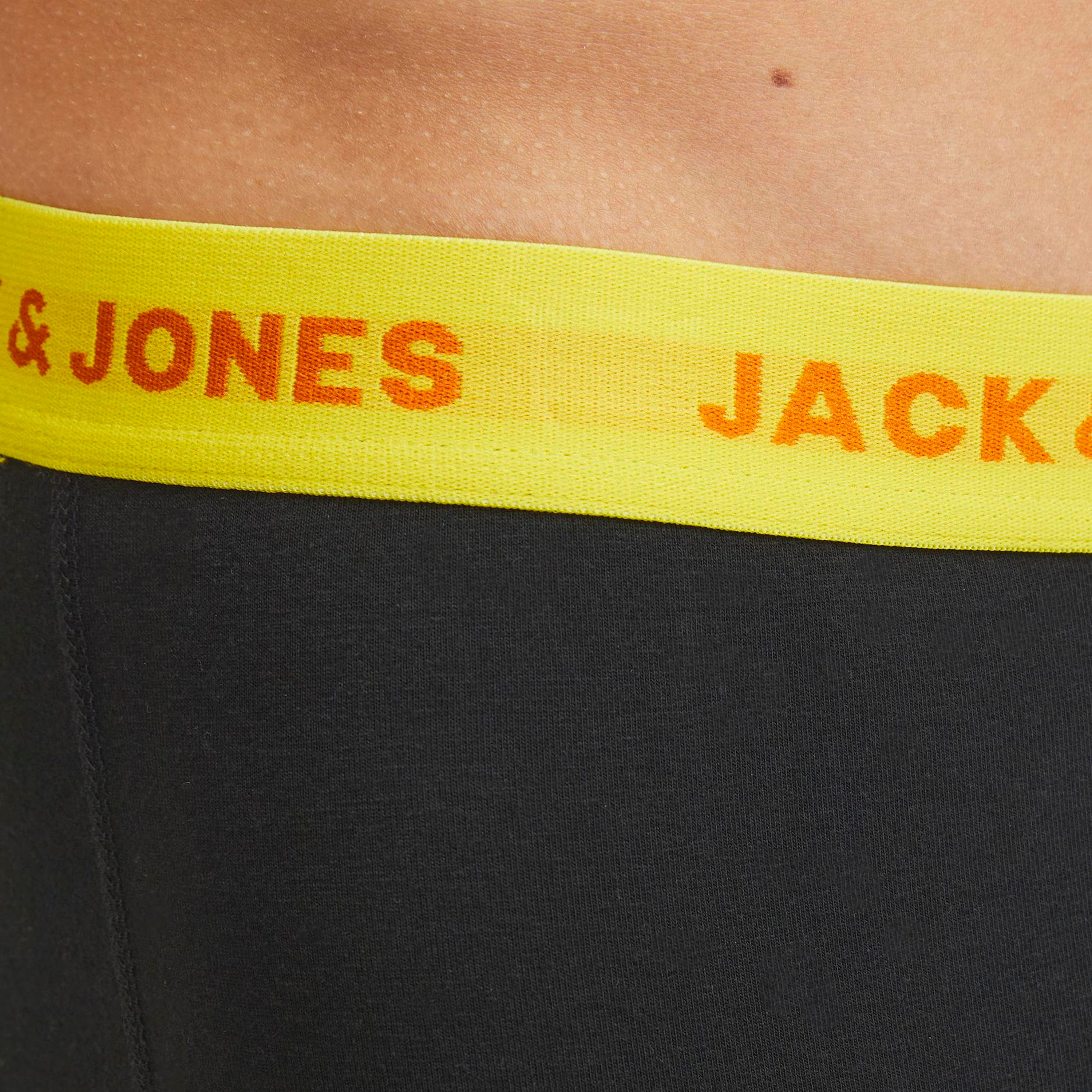 Jack & Jones Pack of 5 Multicolour Branding Elasticated Trunks-men-clothing-innerwear-underwear-image-3