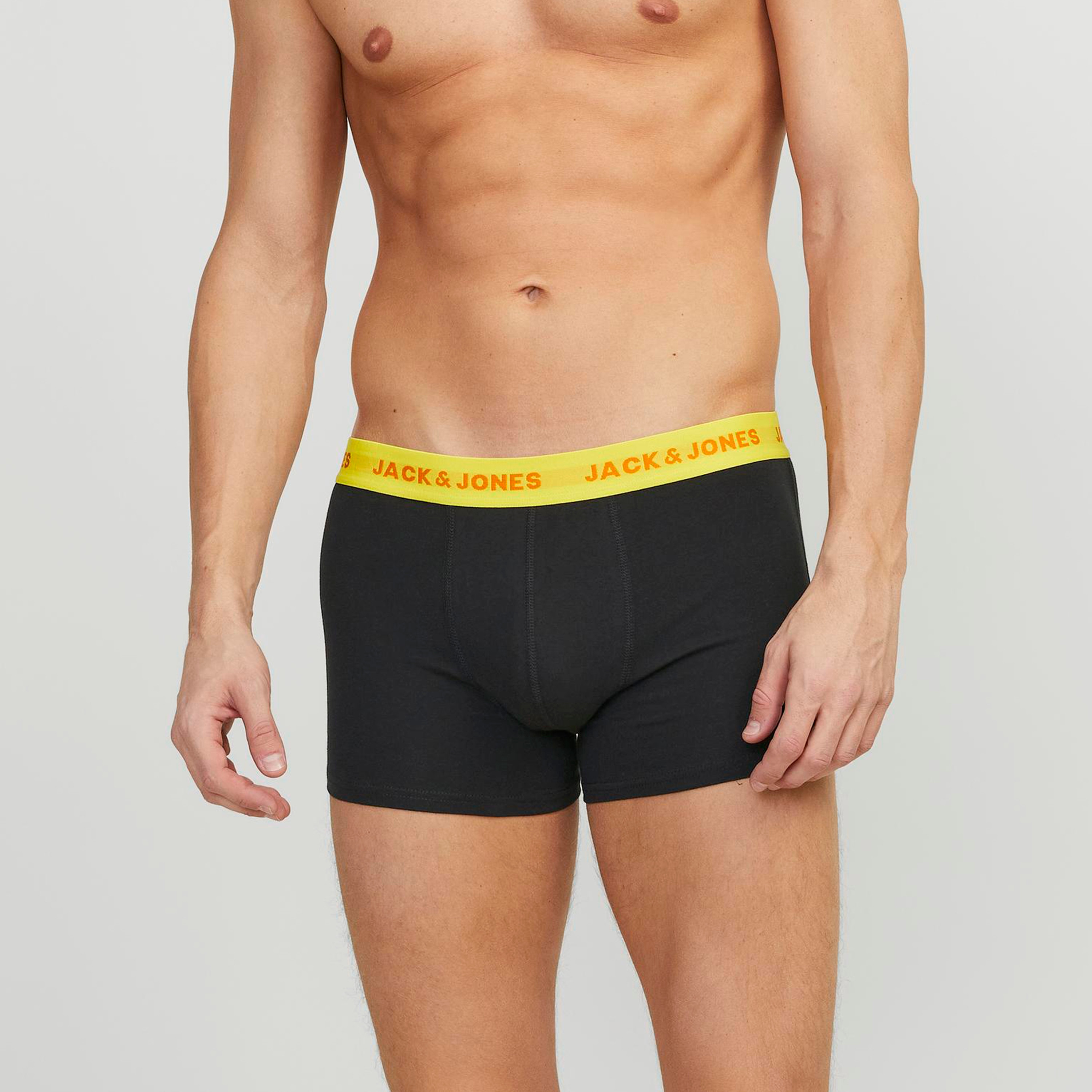 Jack & Jones Pack of 5 Multicolour Branding Elasticated Trunks-men-clothing-innerwear-underwear-image-4
