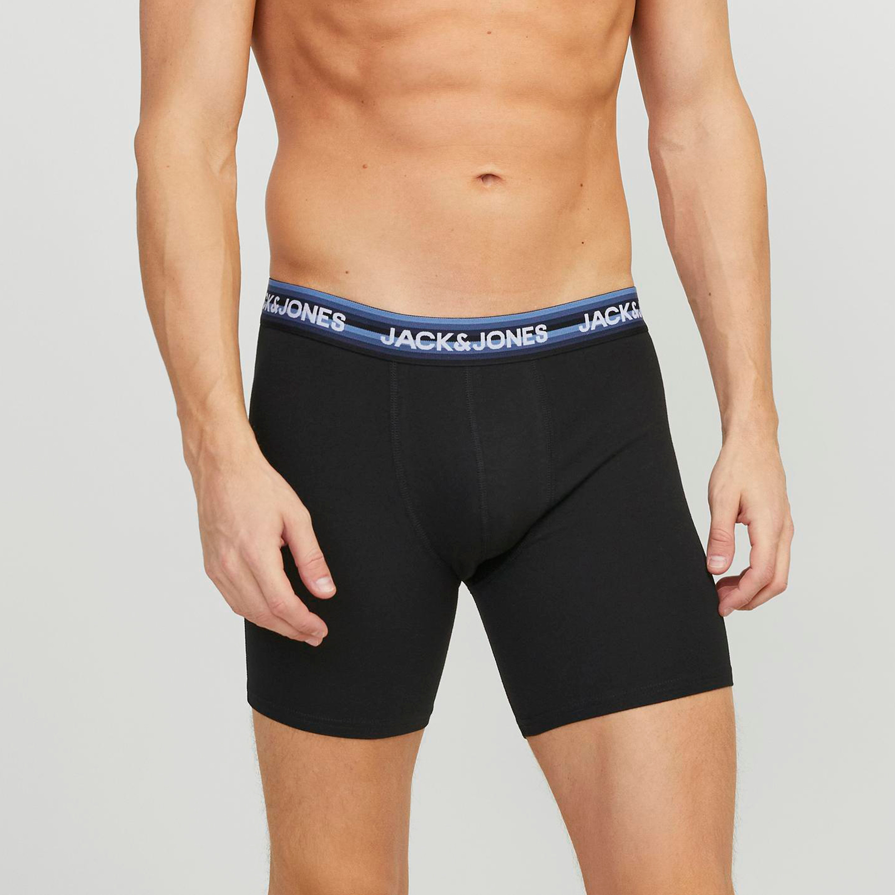 Jack & Jones Pack of 3 Multicolour Branding Elasticated Briefs-men-clothing-innerwear-underwear-image-4