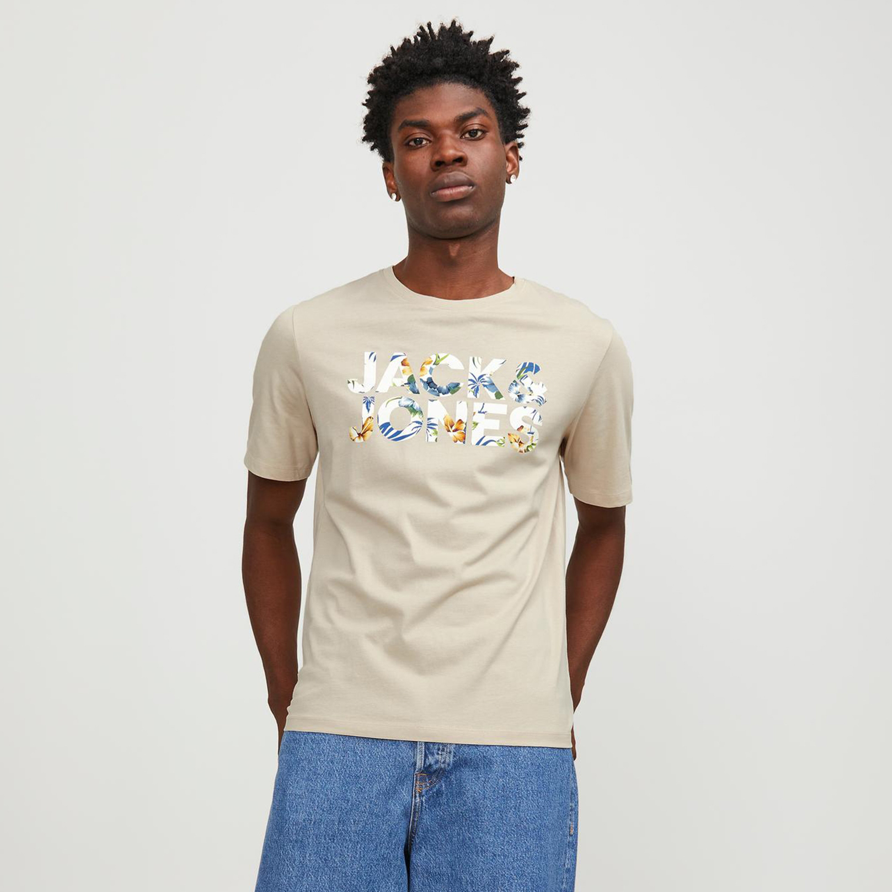 Jack & Jones Logo Print Crew Neck Short Sleeves T-Shirt-men-clothing-tshirtsandpolos-tshirts-image-1