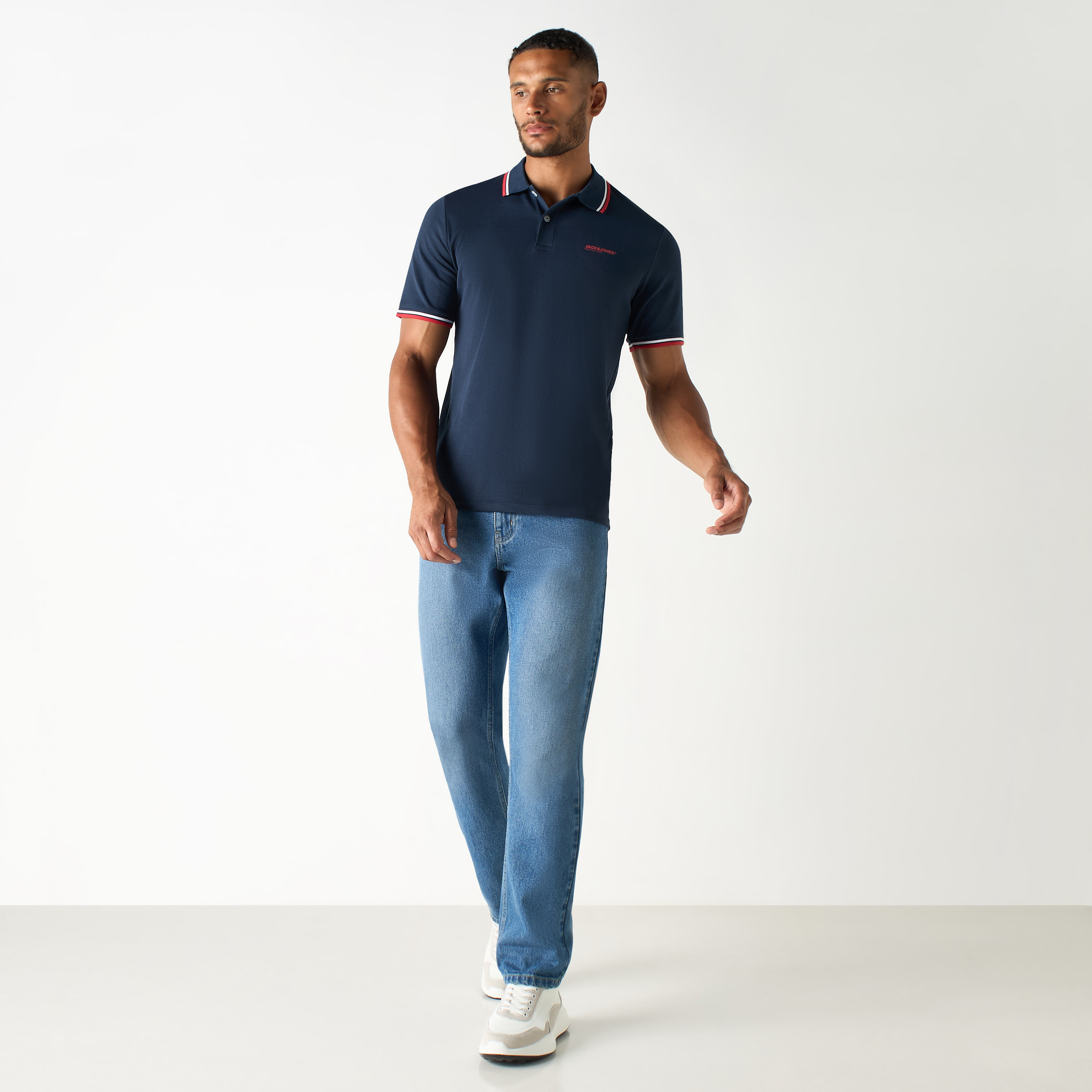 Jack & Jones Plain Collared Short Sleeves Polo T-Shirt-men-clothing-tshirtsandpolos-polos-image-2
