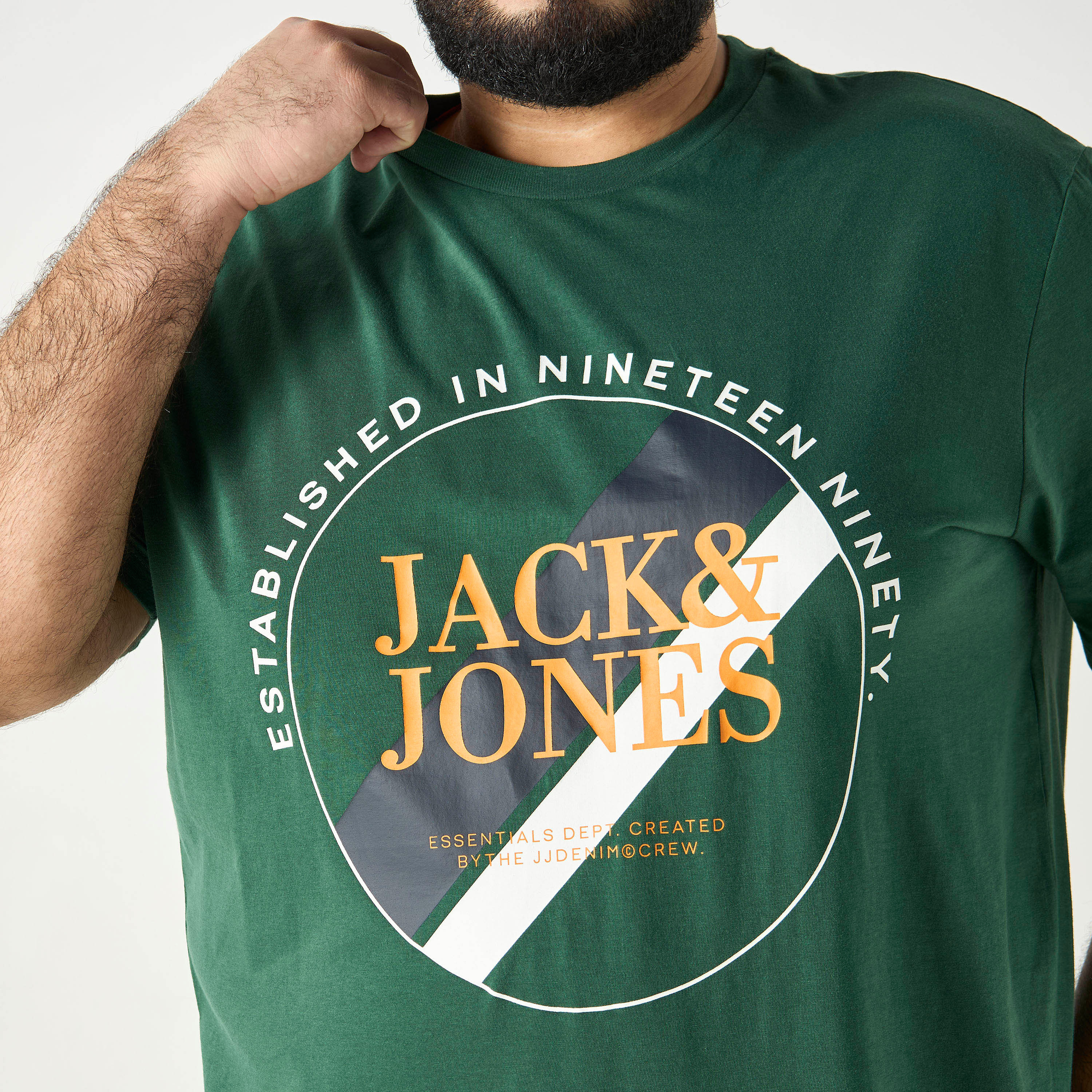 Jack & Jones Plus Size Logo Crew Neck Short Sleeves T-Shirt-men-clothing-tshirtsandpolos-tshirts-image-4