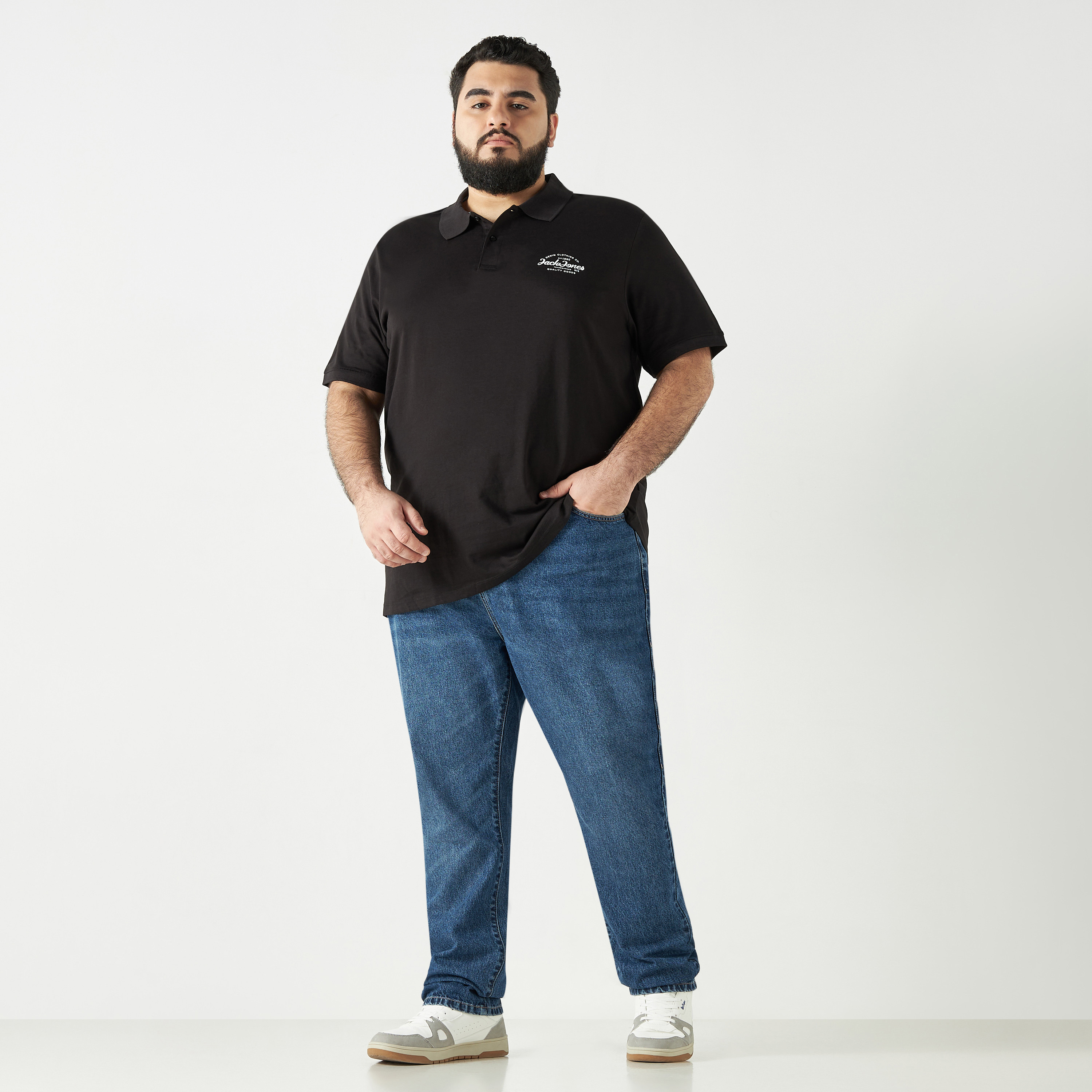 Jack & Jones Plus Size Logo Collared Short Sleeves Polo T-Shirt-men-clothing-tshirtsandpolos-polos-image-2