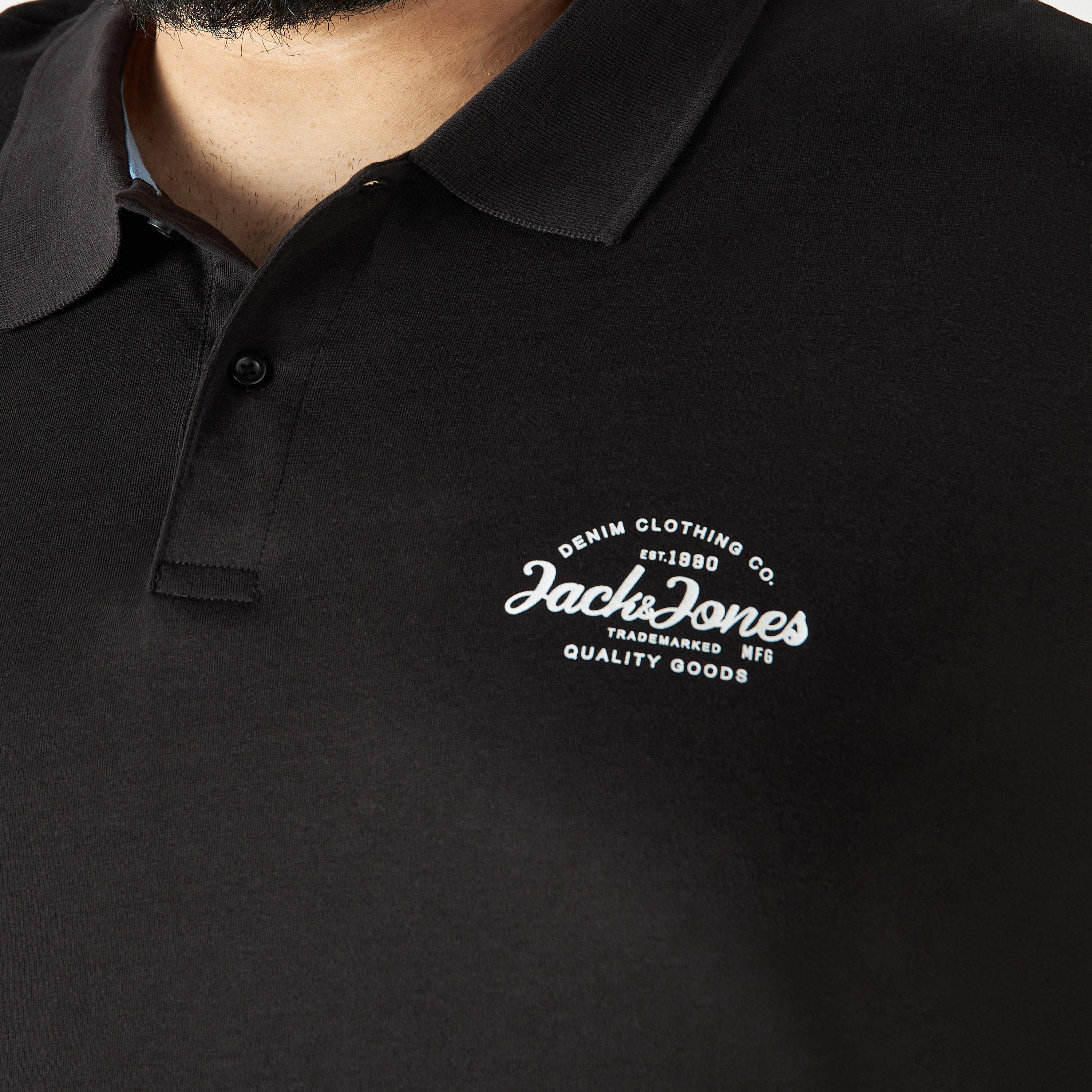 Jack & Jones Plus Size Logo Collared Short Sleeves Polo T-Shirt-men-clothing-tshirtsandpolos-polos-image-4