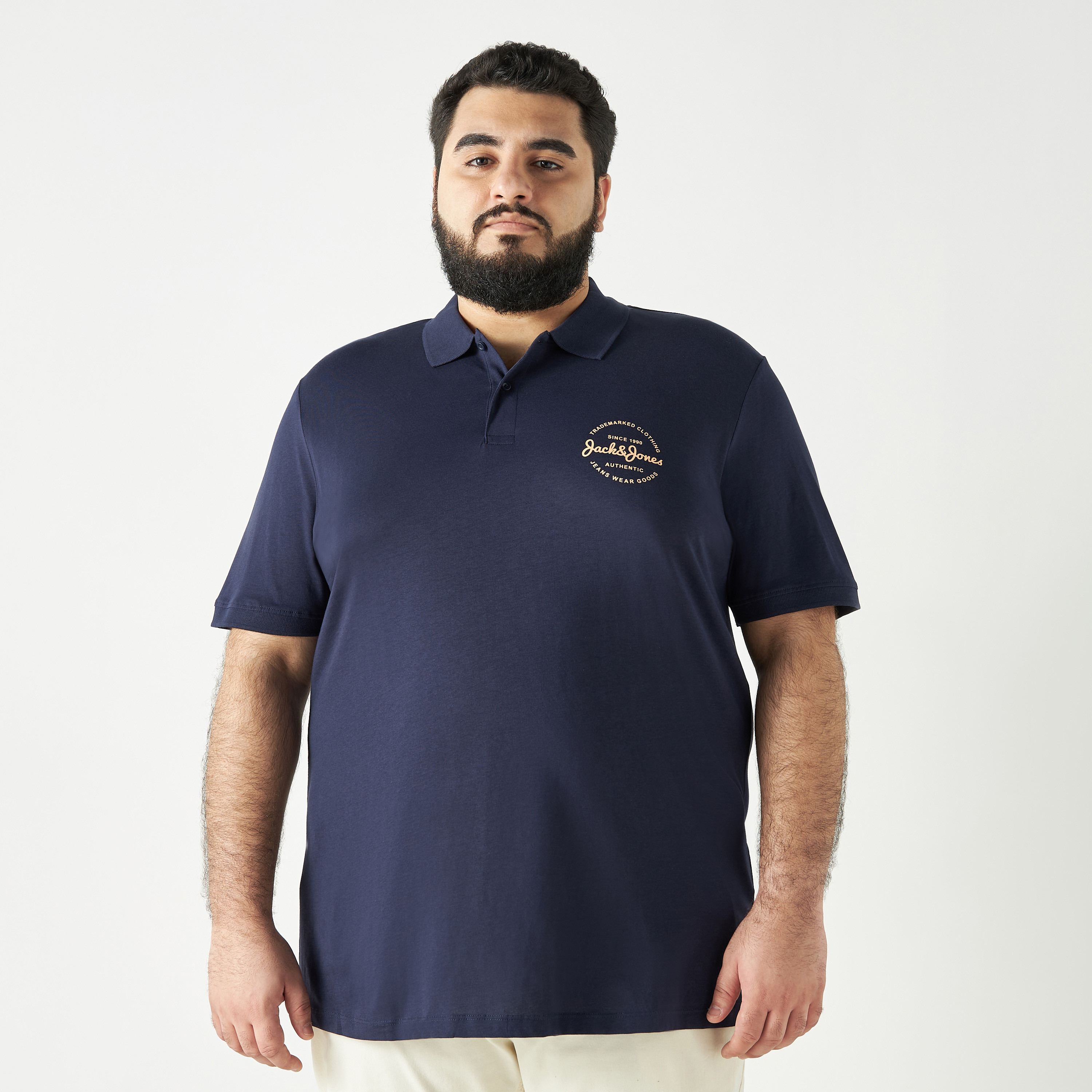 Jack & Jones Plus Size Logo Collared Short Sleeves Polo T-Shirt-men-clothing-tshirtsandpolos-polos-image-5
