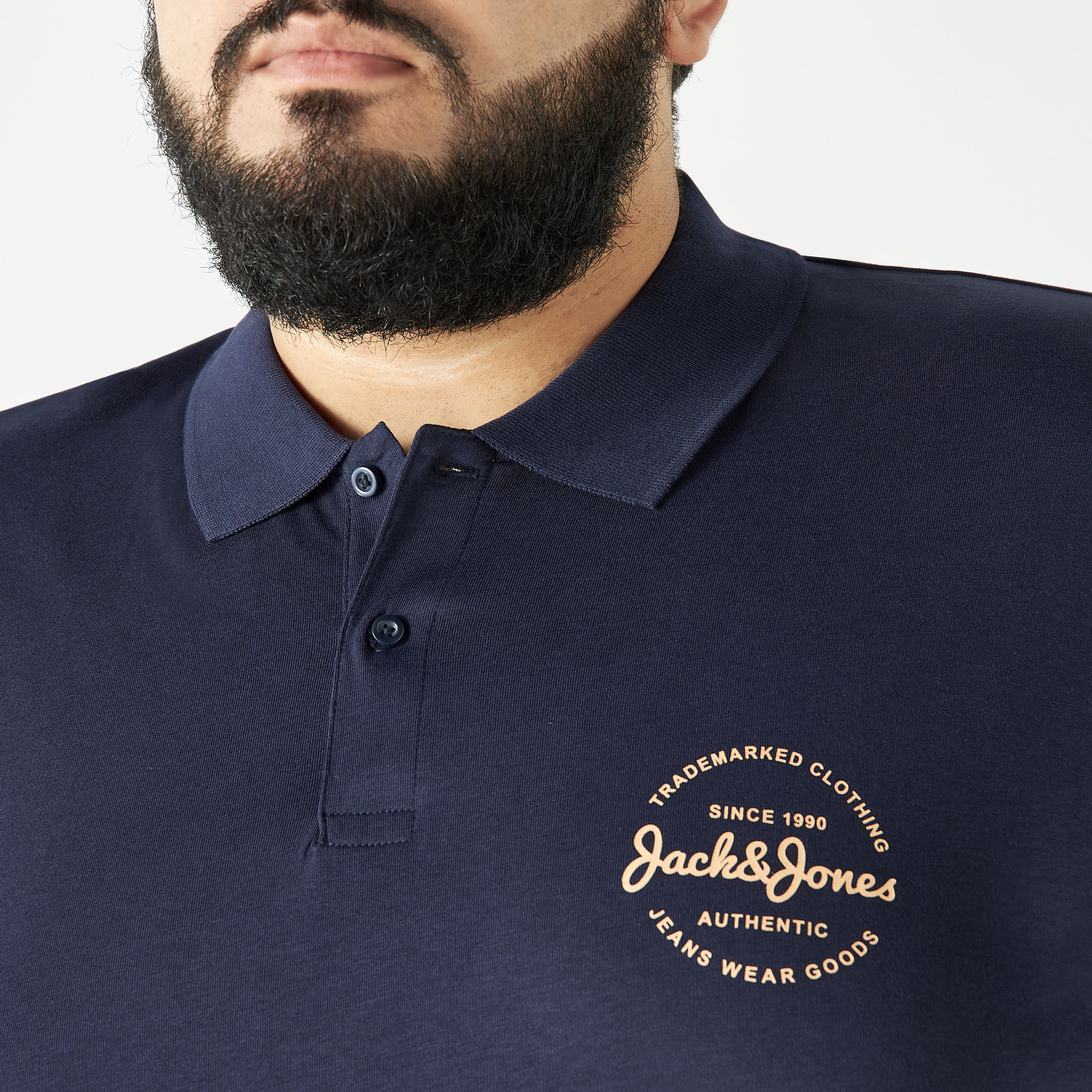 Jack & Jones Plus Size Logo Collared Short Sleeves Polo T-Shirt-men-clothing-tshirtsandpolos-polos-image-8