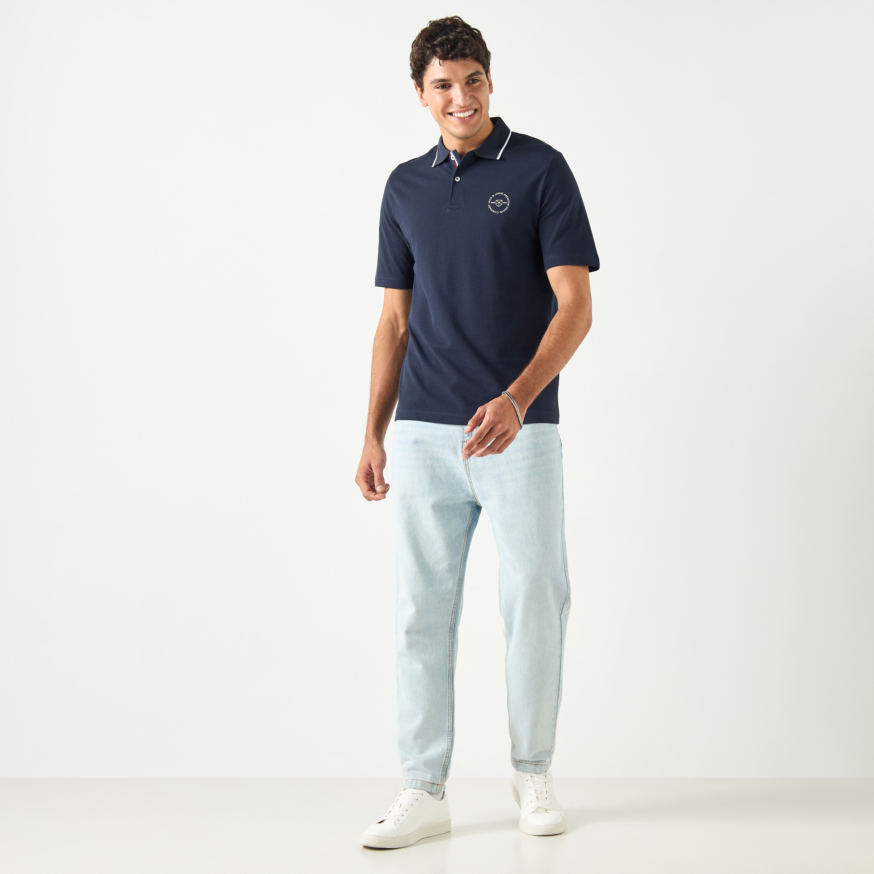 Jack & Jones Plain Collared Short Sleeves Polo T-Shirt-men-clothing-tshirtsandpolos-polos-image-2