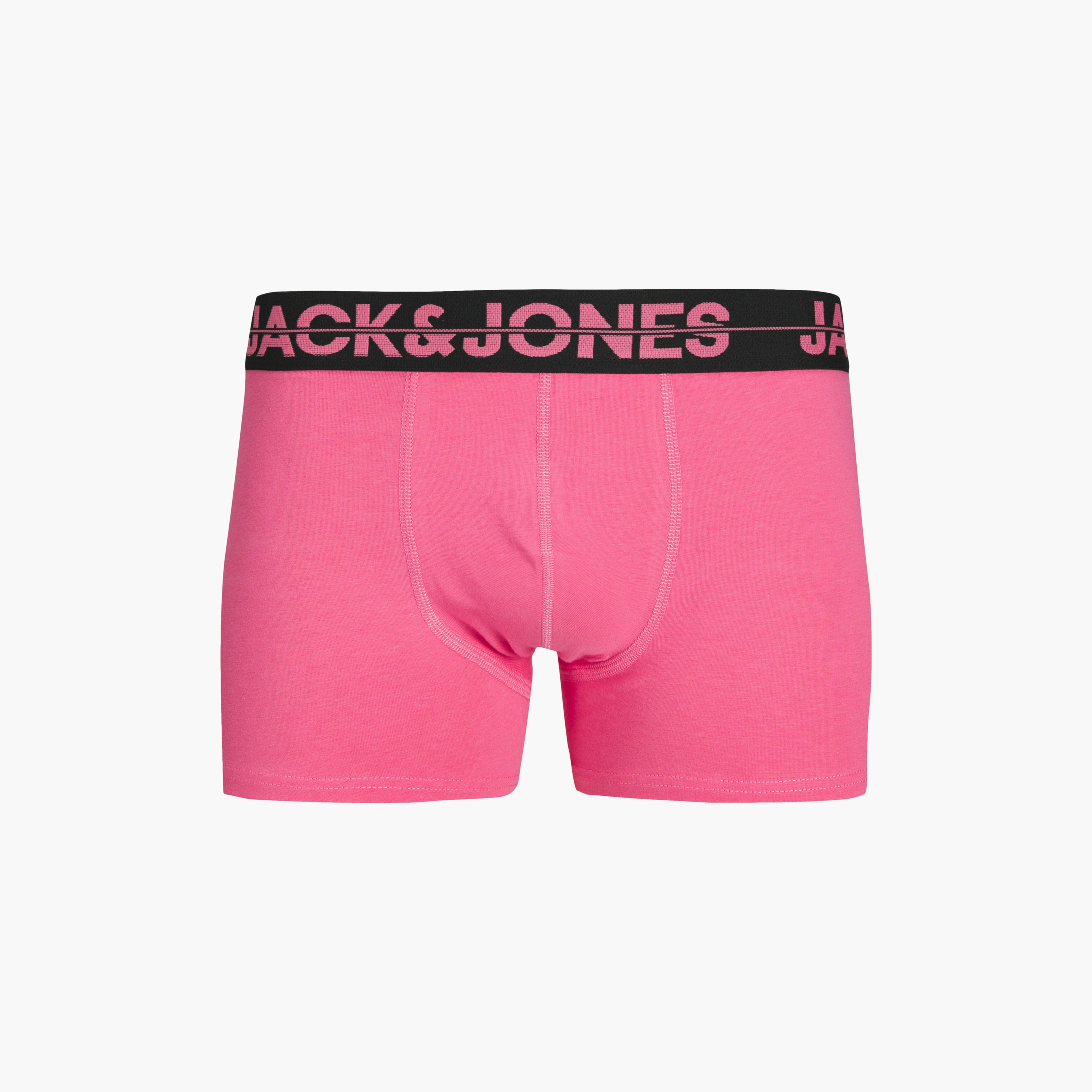 Jack & Jones Pack of 5 Solid Trunks with Brand Print Waistband-men-clothing-innerwear-underwear-image-2