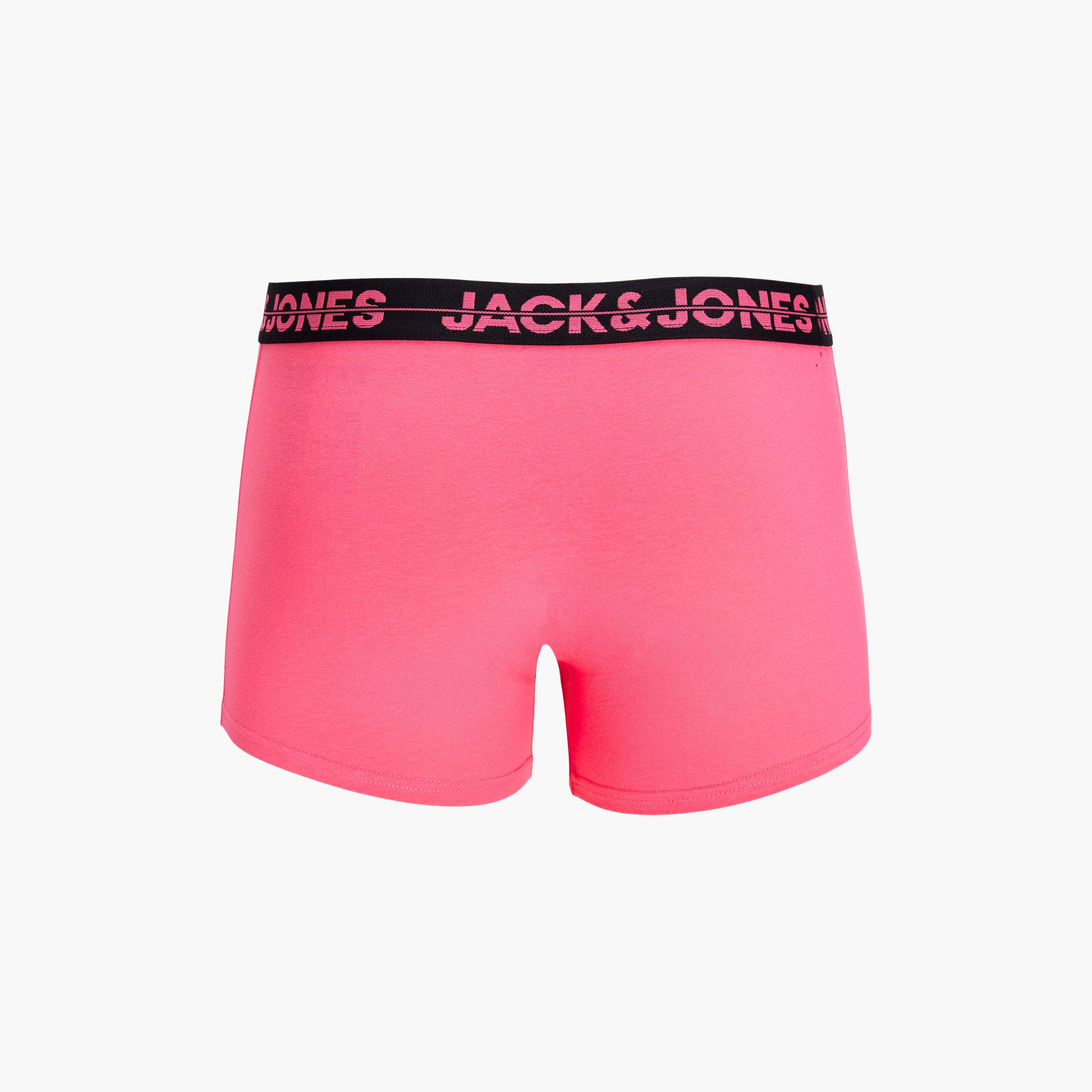 Jack & Jones Pack of 5 Solid Trunks with Brand Print Waistband-men-clothing-innerwear-underwear-image-4
